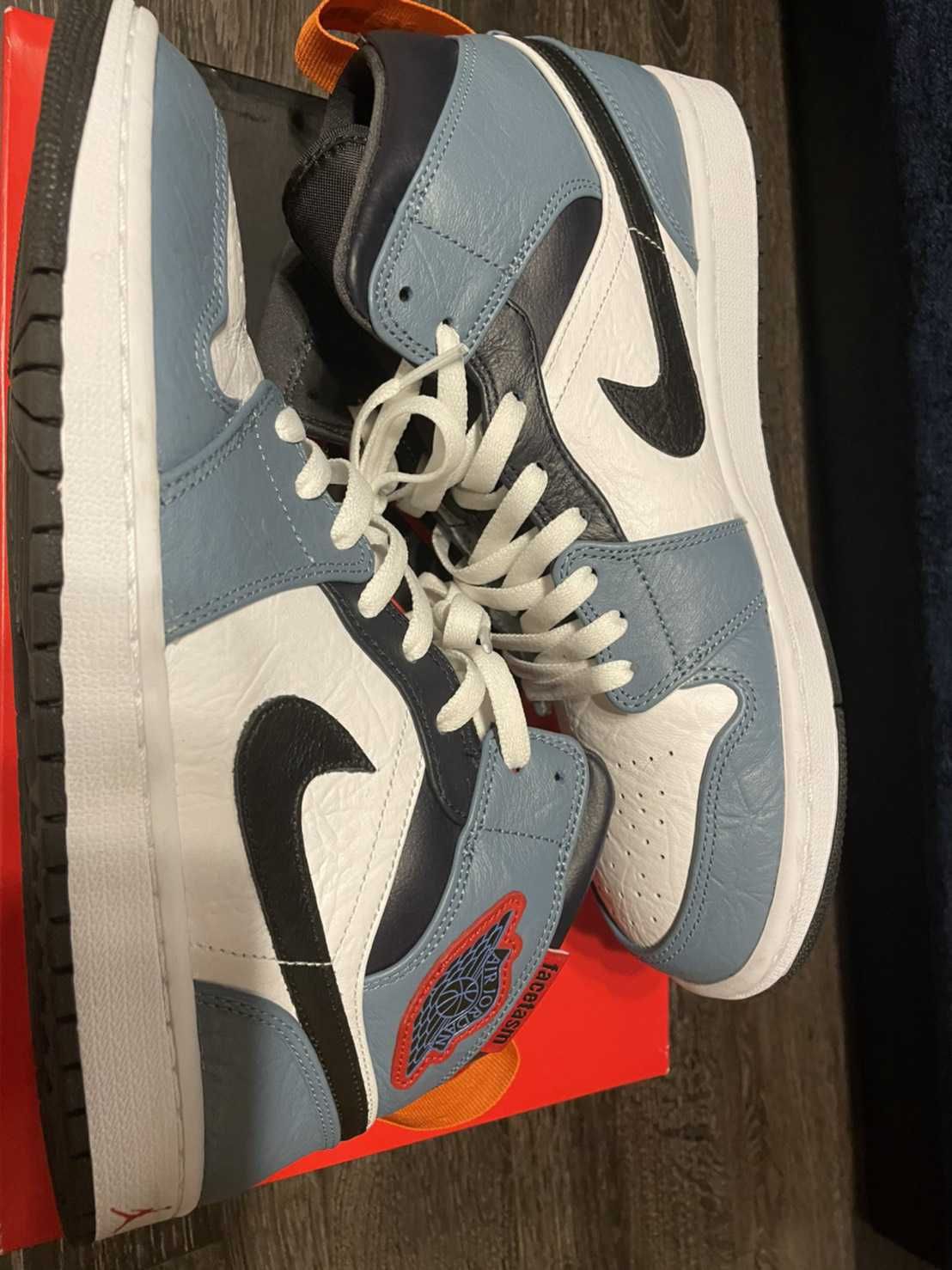 FACETASM × Nike Air Jordan 1 Mid "White/Navy"