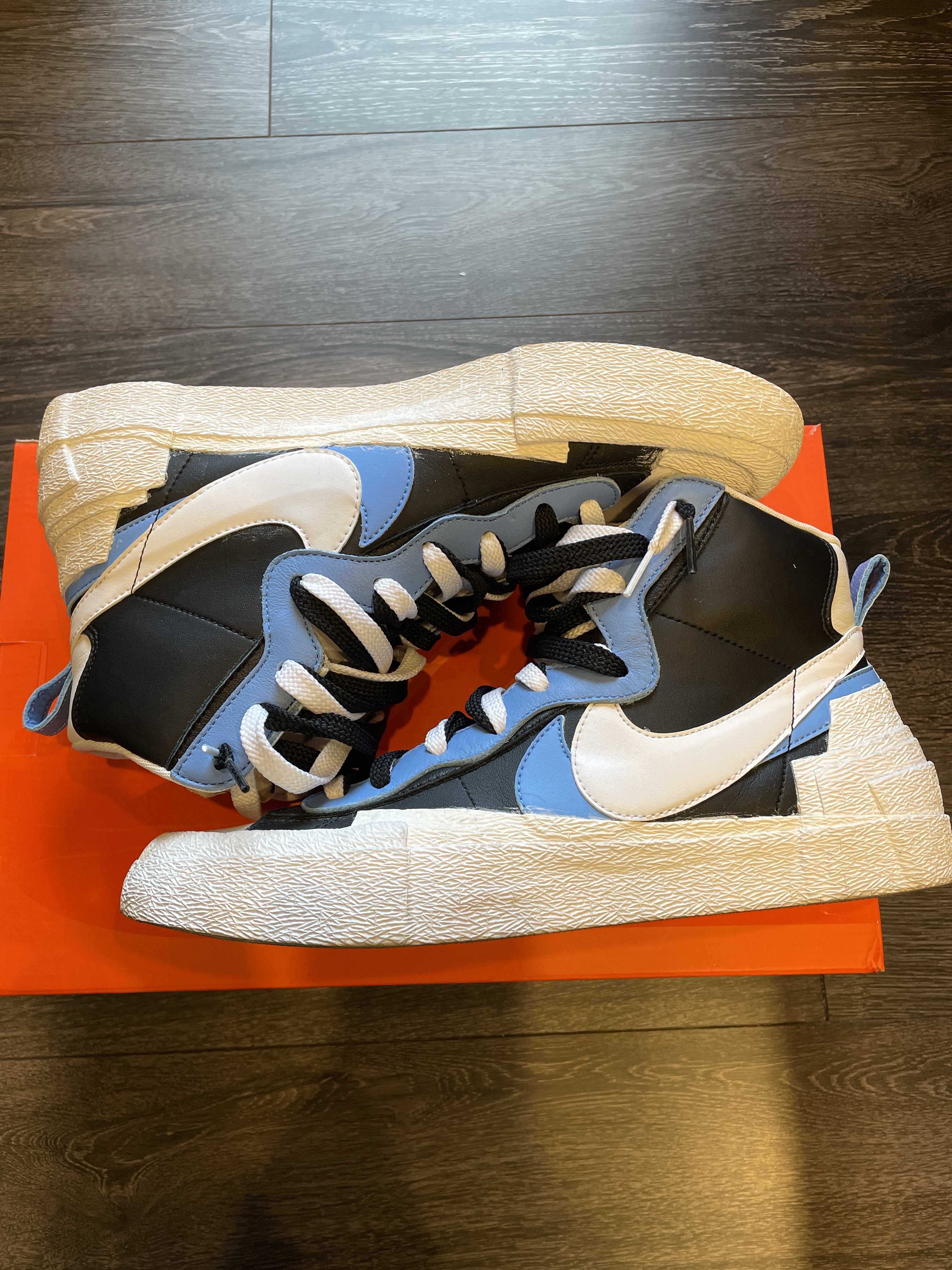 sacai × NIKE BLAZER MID "BLACK / BLUE"