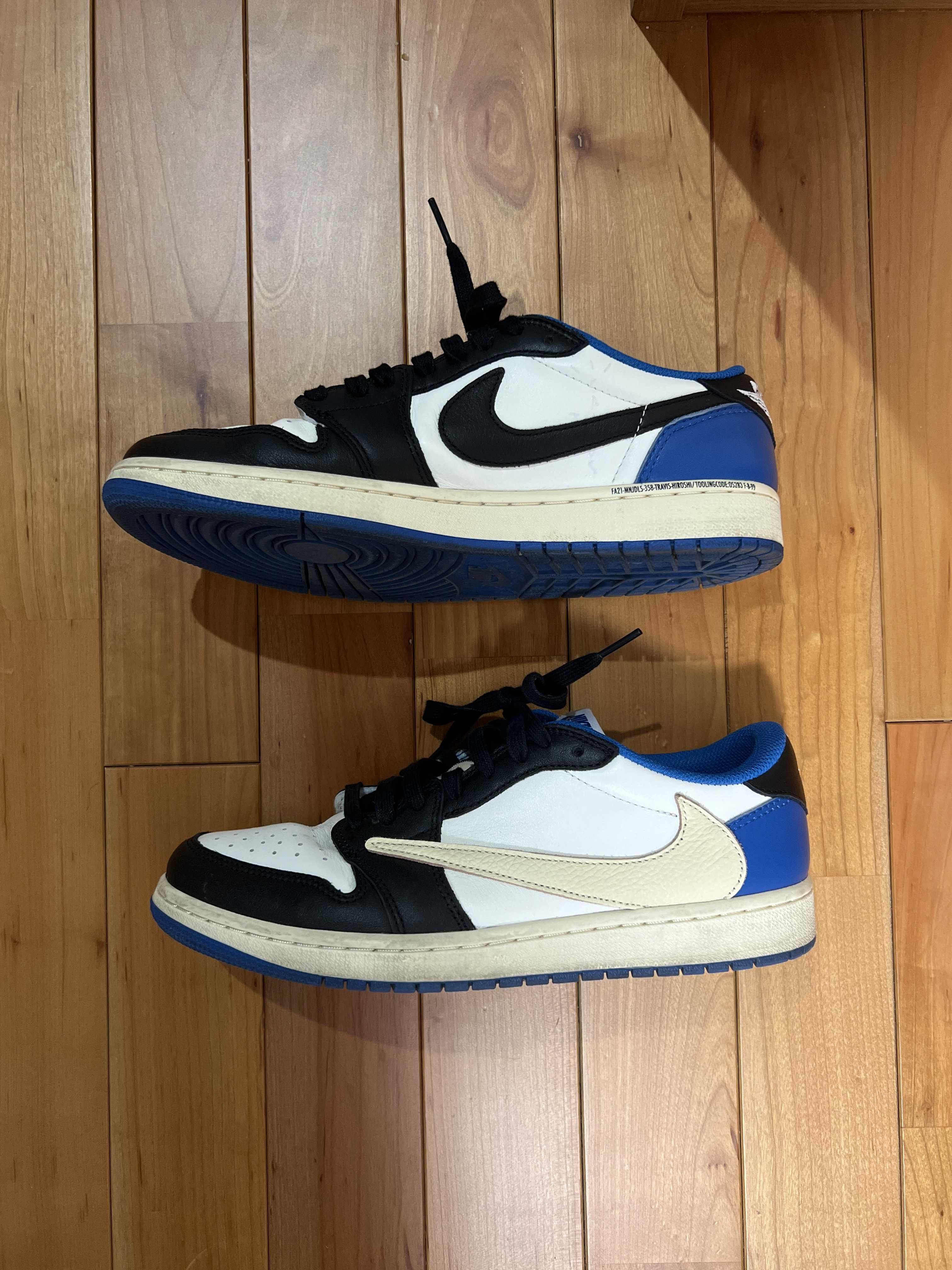 Travis Scott × fragment design × Nike Air Jordan 1 Low OG SP "Military Blue"