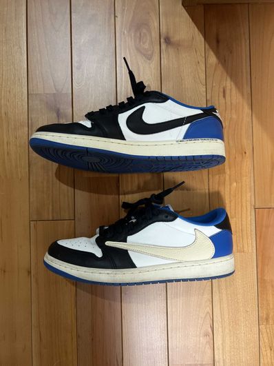 Travis Scott × fragment design × Nike Air Jordan 1 Low OG SP "Military Blue"