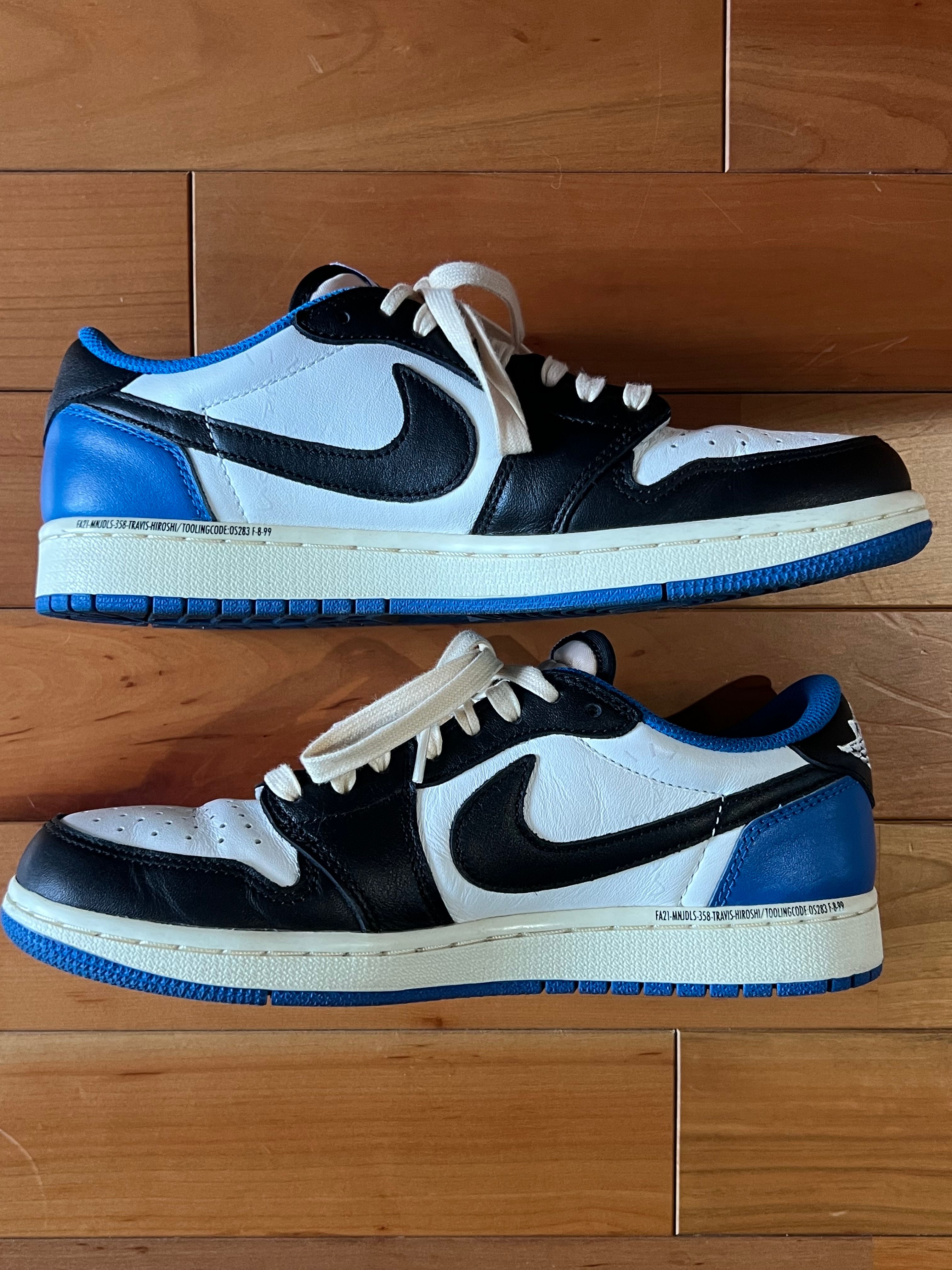 Travis Scott × fragment design × Nike Air Jordan 1 Low OG SP "Military Blue"