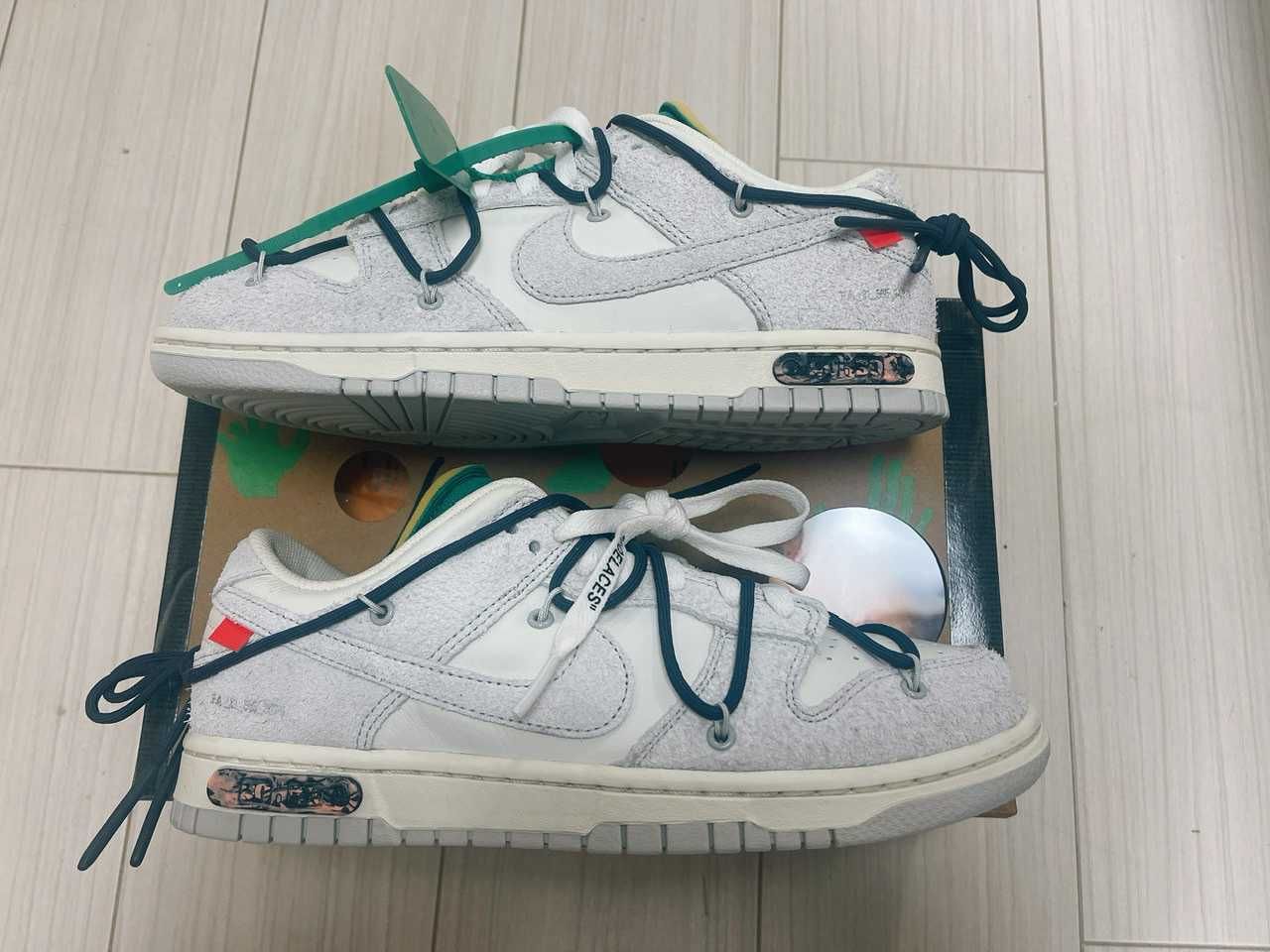 Off-White × Nike Dunk Low "Sail/Neutral Grey/Gridiron"