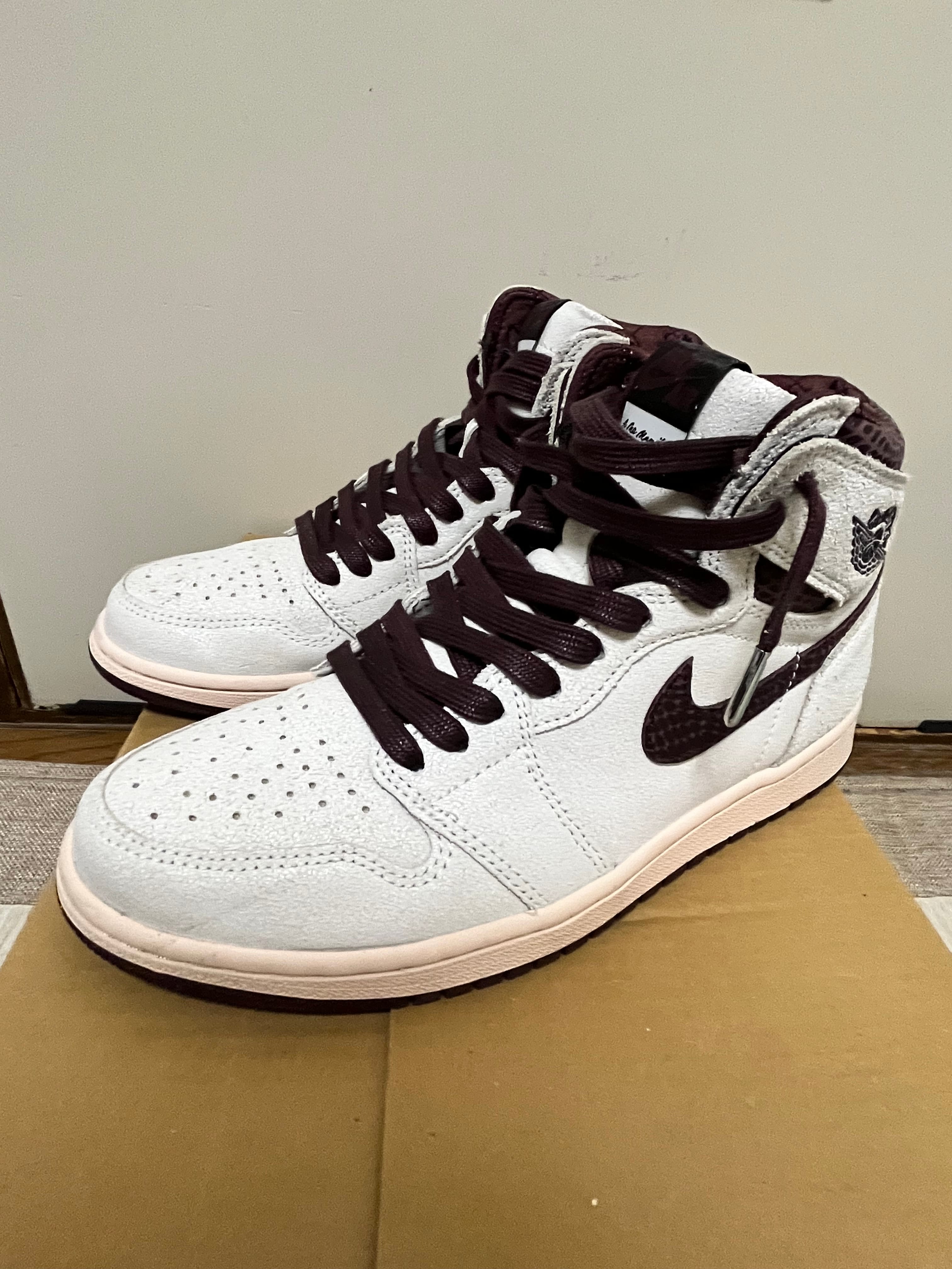 A Ma Maniere × Nike Air Jordan 1 Retro High OG "Sail and Burgundy"