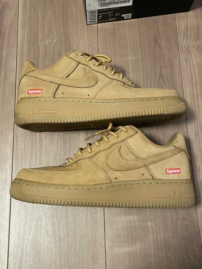 Supreme × Nike Air Force 1 Low "Flax/Wheat"