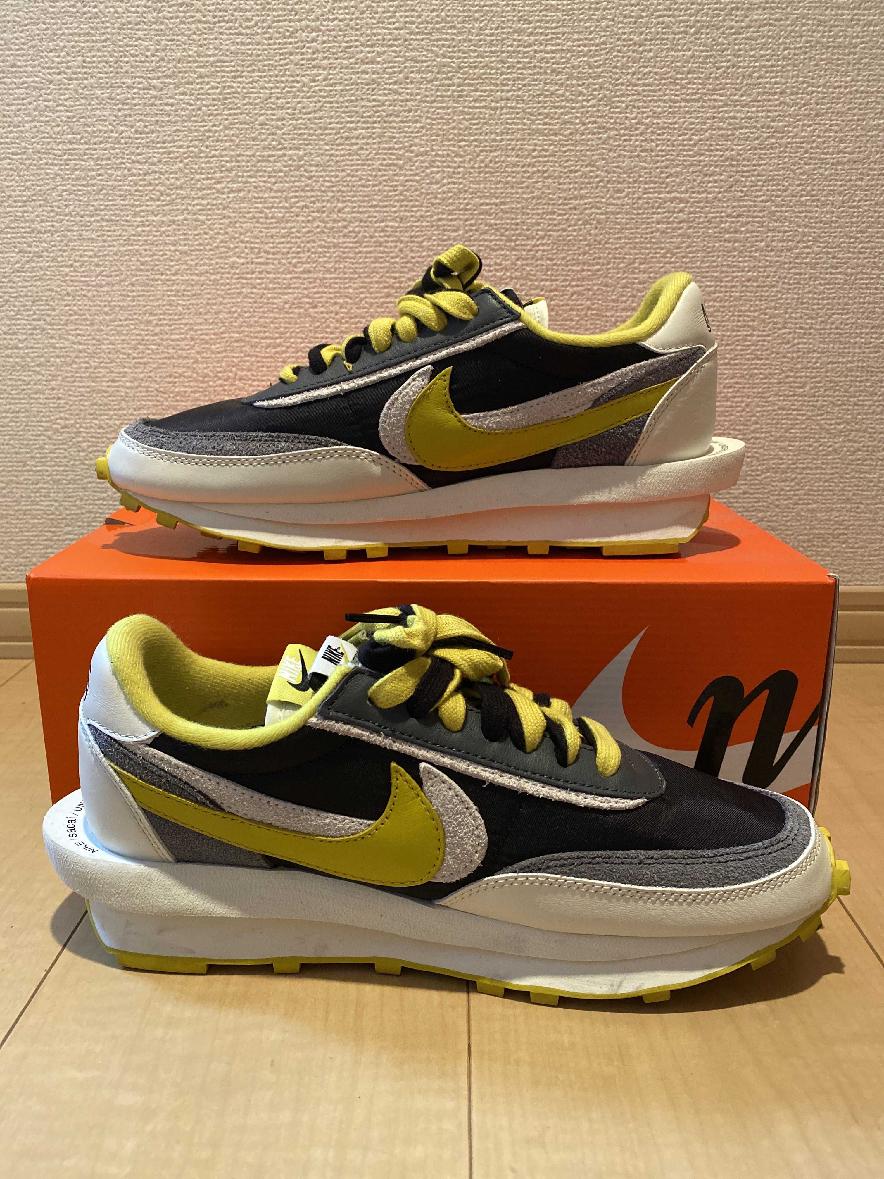 UNDERCOVER × sacai × Nike LD Waffle "Black/Sail-Dark Grey-Bright Citron"
