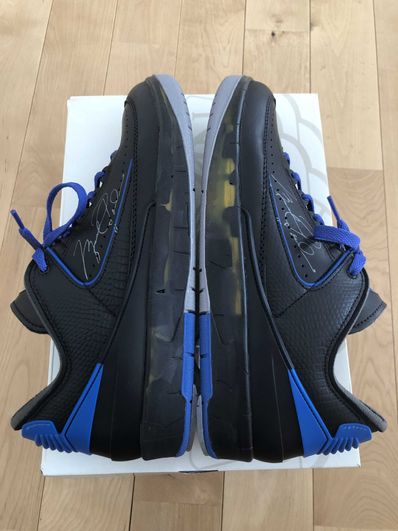 Off-White × Nike Air Jordan 2 Low "Black and Varsity Royal"