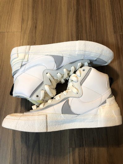 sacai × NIKE BLAZER MID "WHITE/WOLF GREY"