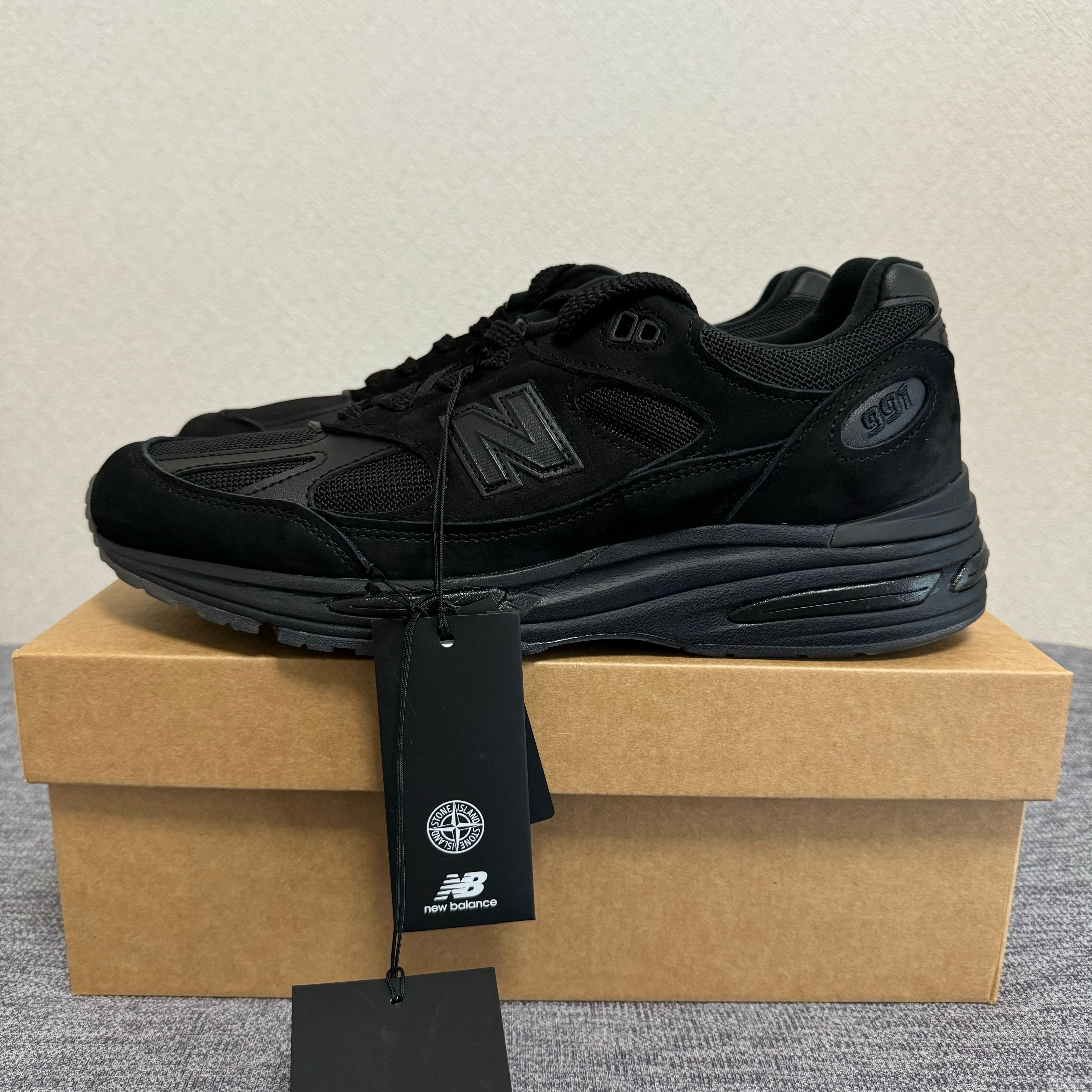 Stone Island × New Balance 991V2 Ghost "Black"