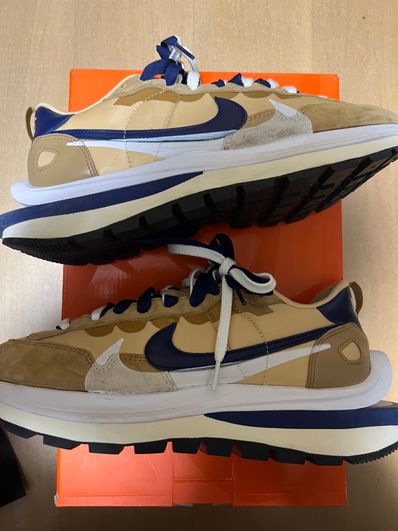 Sacai × Nike Vapor Waffle "Sesame And Blue Void"