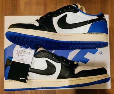 Travis Scott × fragment design × Nike Air Jordan 1 Low OG SP "Military Blue"