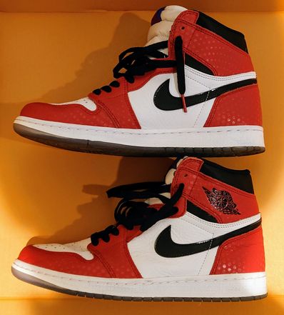 Spiderman × Nike Air Jordan 1 Origin Story "Gym Red/White/Photo Blue/Black"