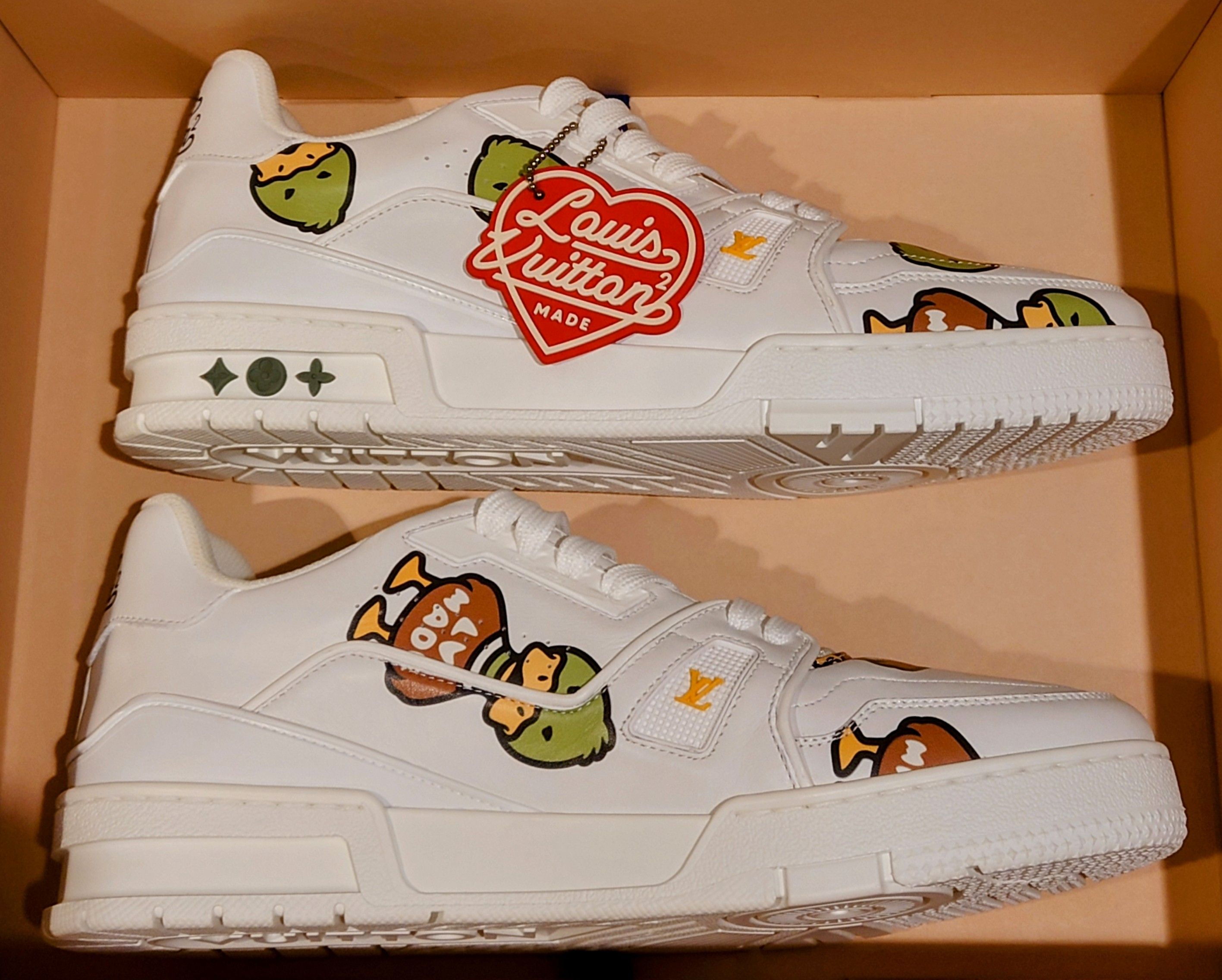 NIGO × Louis Vuitton Trainer Sneaker Plain Calf Leather "Blanc"