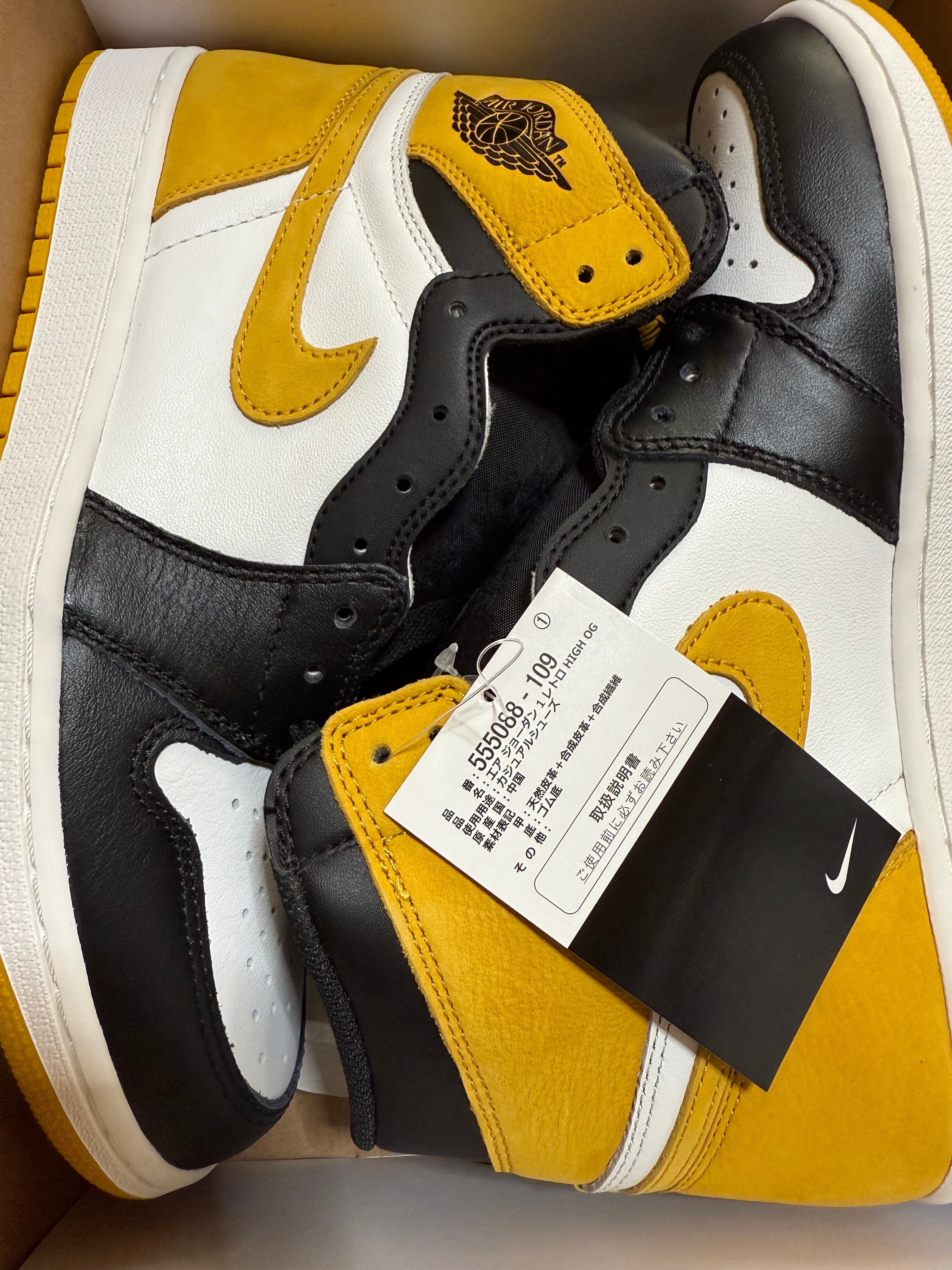 Nike Air Jordan 1 Retro High OG "Black Toe/Yellow Ochre"
