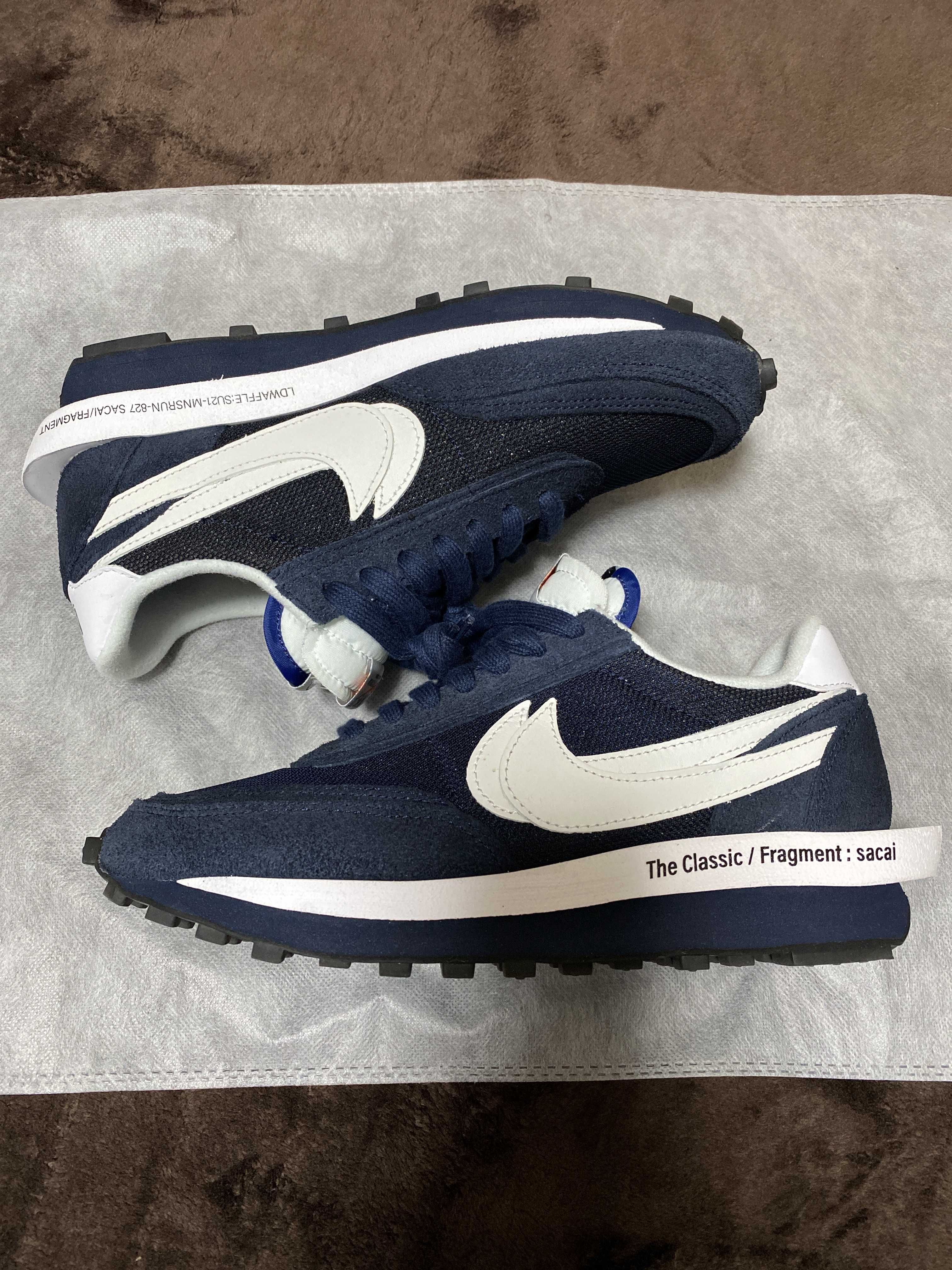 Fragment × sacai × Nike LD Waffle "Blackended Blue"