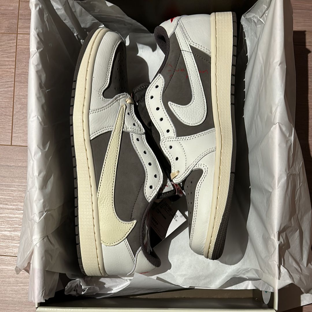 Travis Scott × Nike Air Jordan 1 Low OG SP "Reverse Mocha/Sail and Ridgerock"