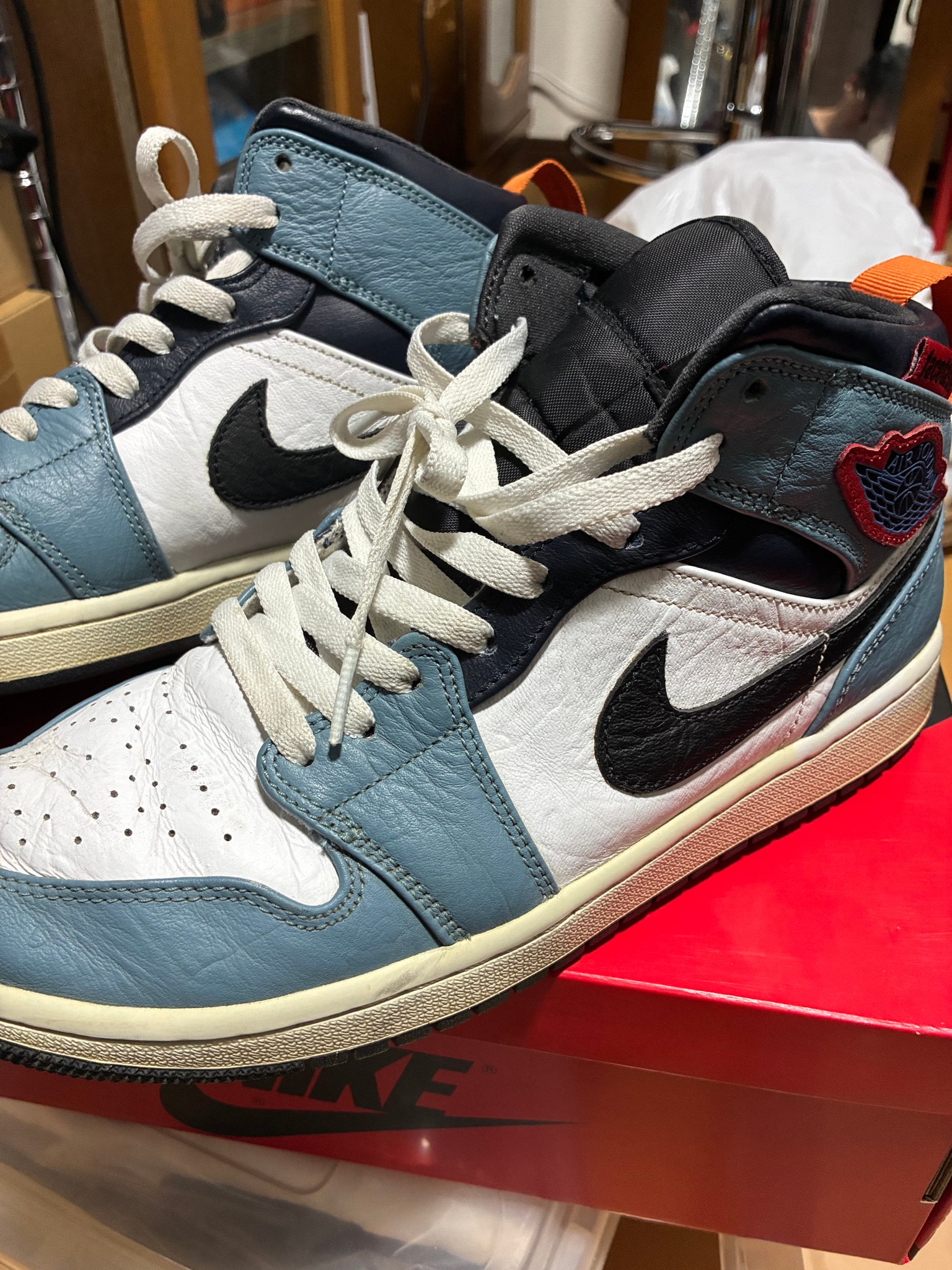 FACETASM × Nike Air Jordan 1 Mid "White/Navy"