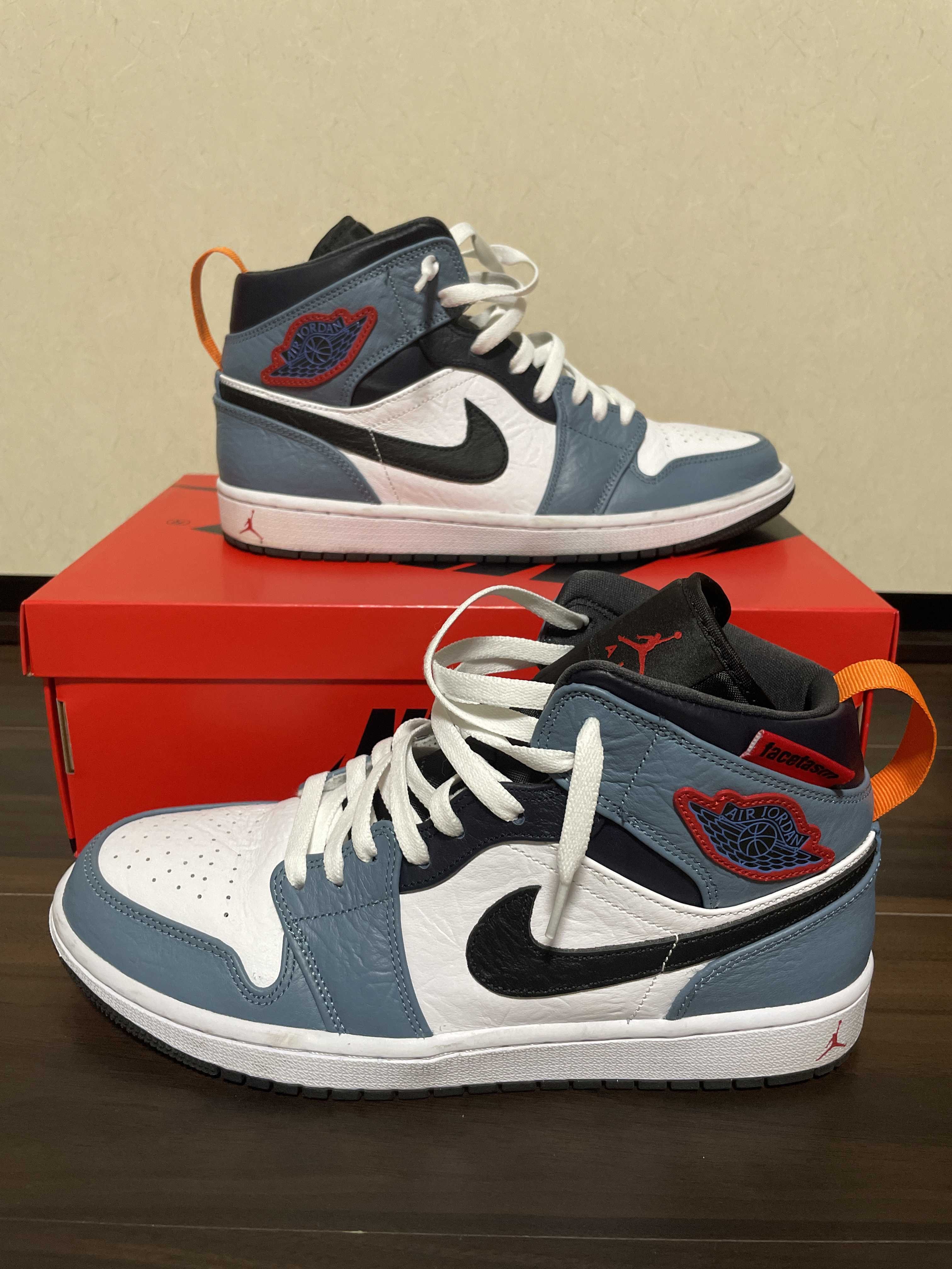 FACETASM × Nike Air Jordan 1 Mid "White/Navy"