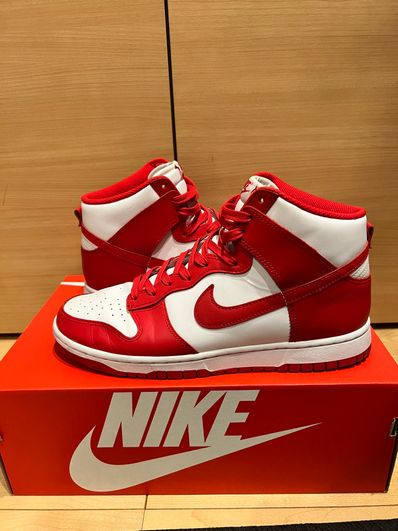 Nike Dunk High "Championship White and Red"