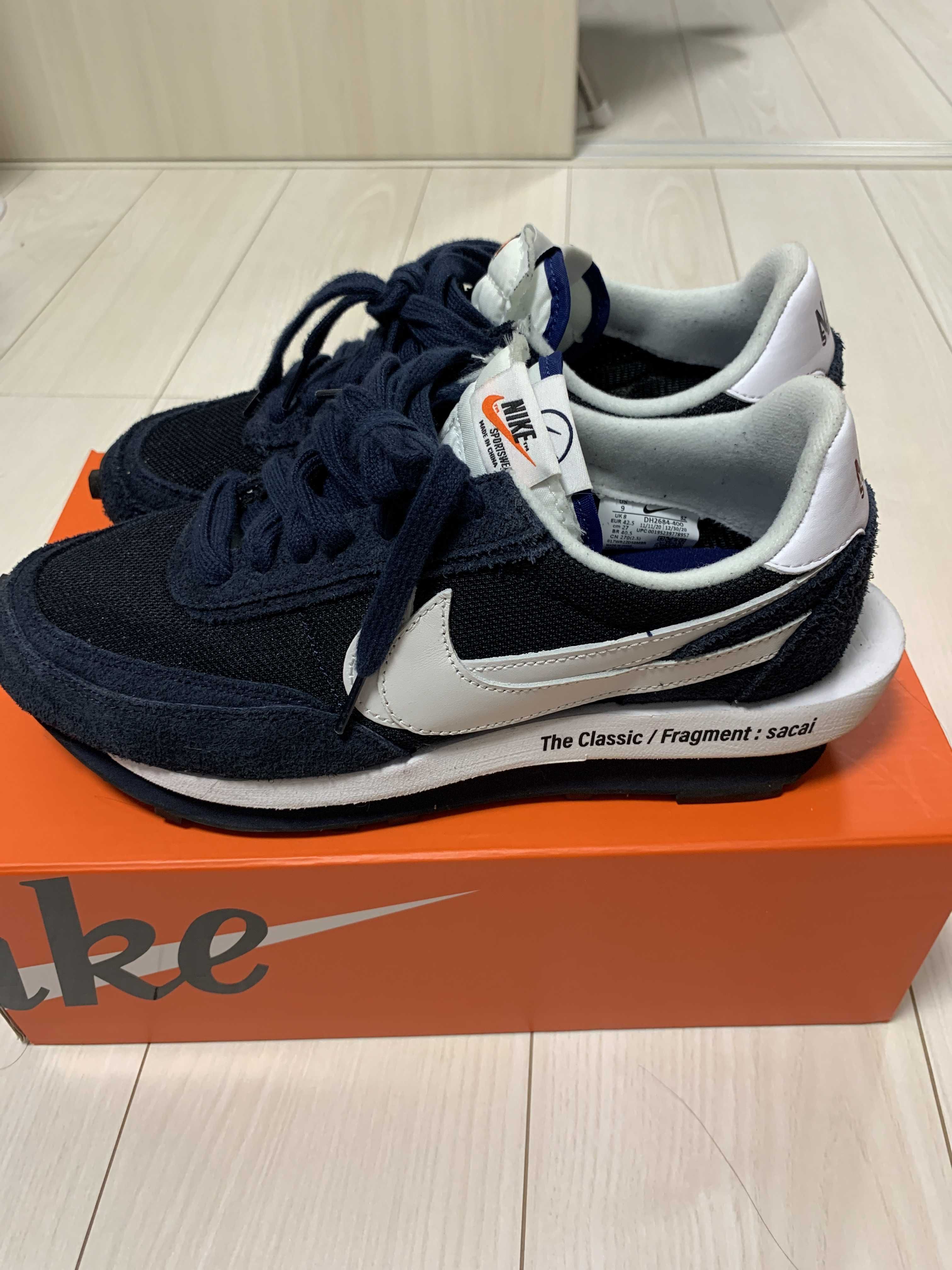 Fragment × sacai × Nike LD Waffle "Blackended Blue"