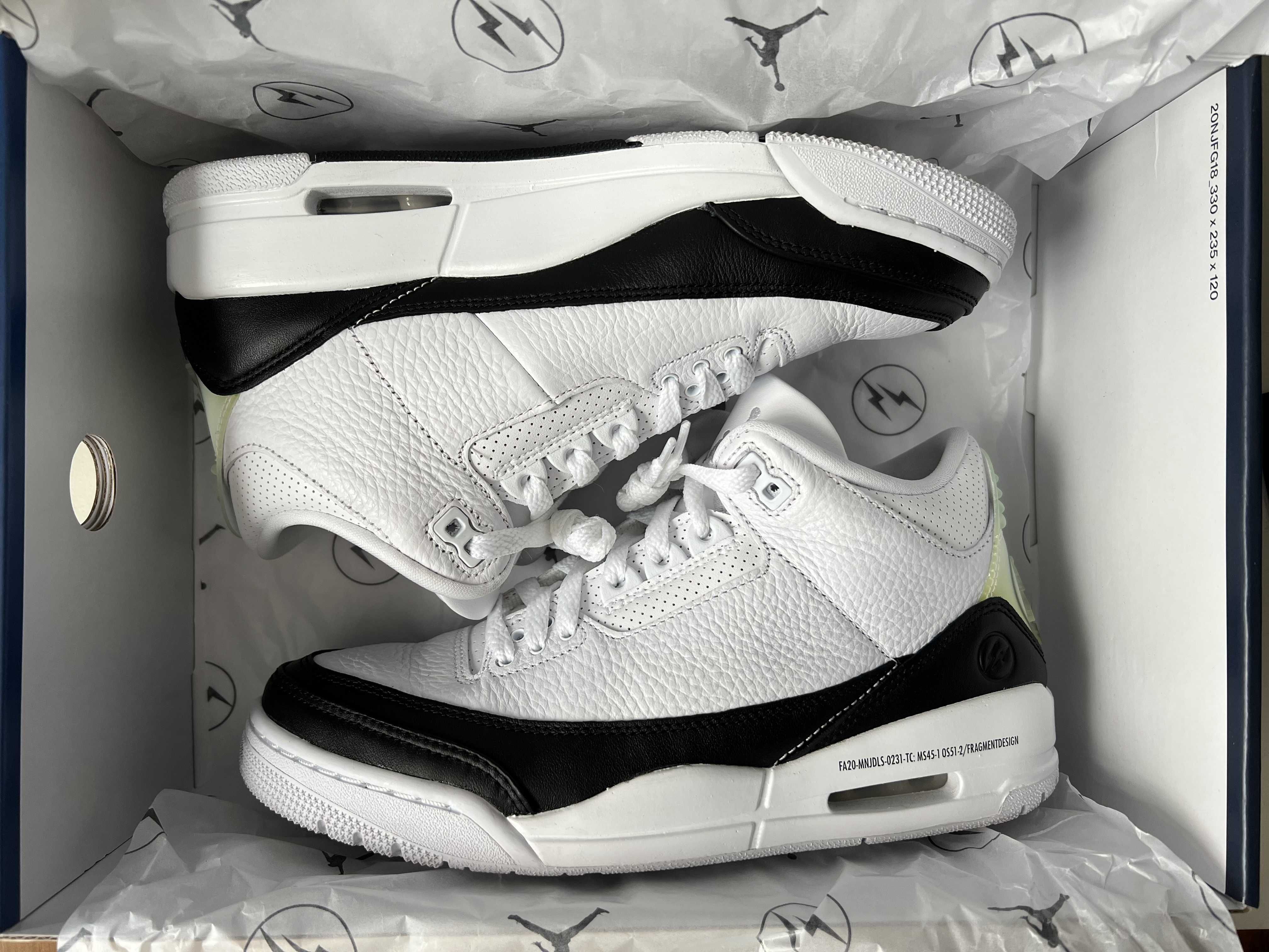 Fragment × Nike Air Jordan 3 "White/Black"