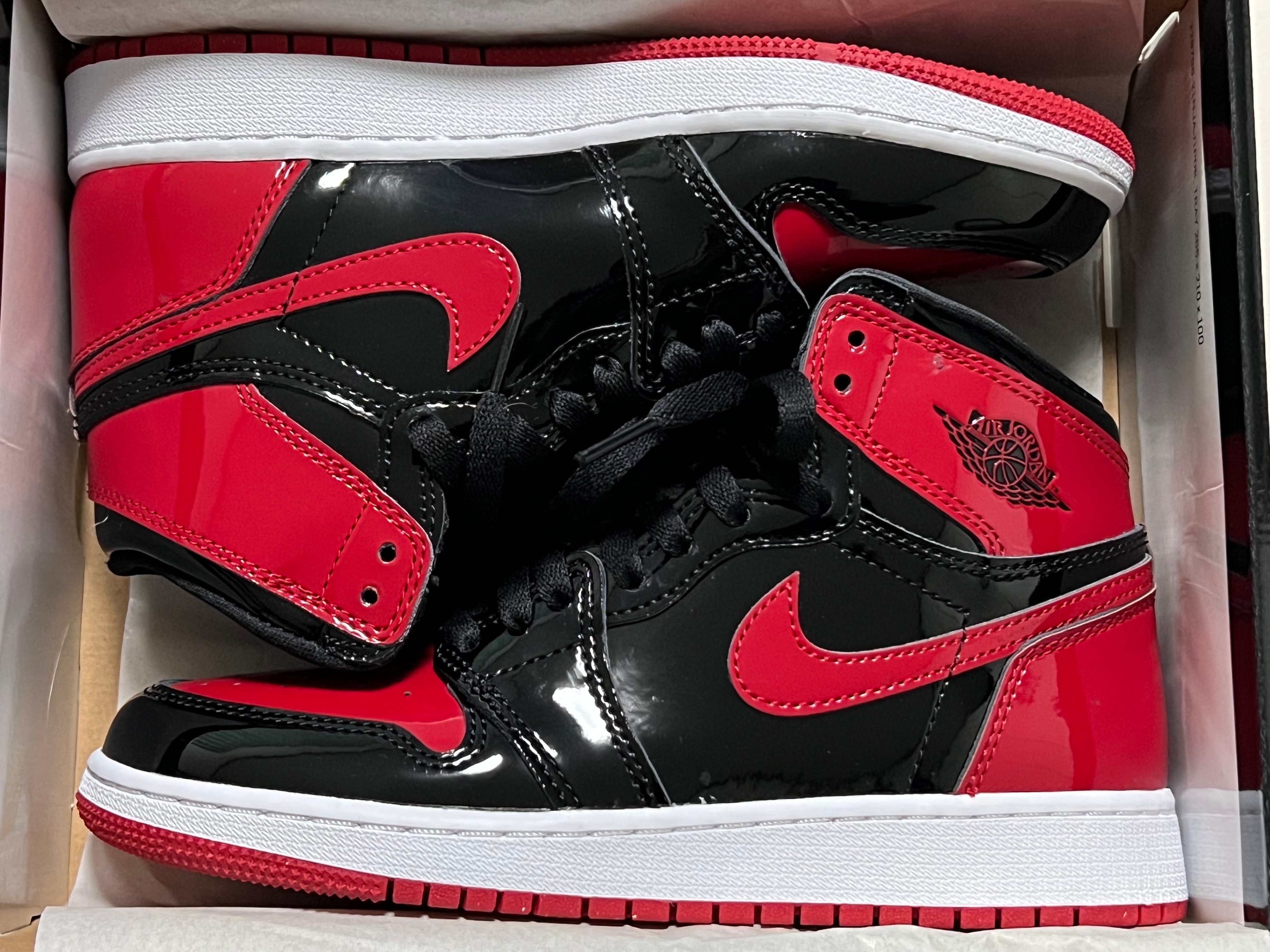 Nike GS Air Jordan 1 High OG "Patent Bred"