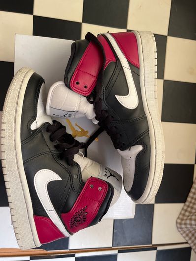 Nike Women's Air Jordan 1 Mid "Black Noble Red"