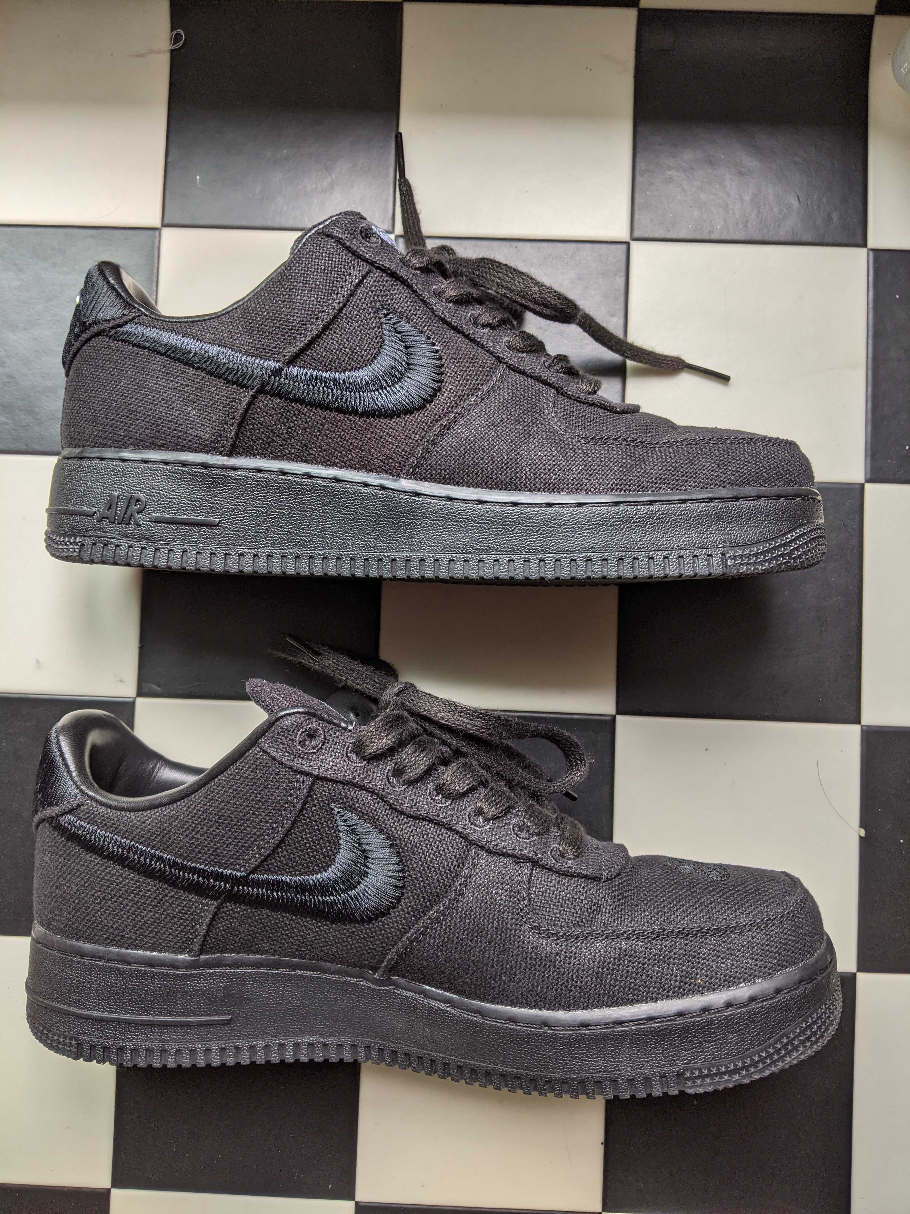Stussy × Nike Air Force 1 Low "Triple Black"