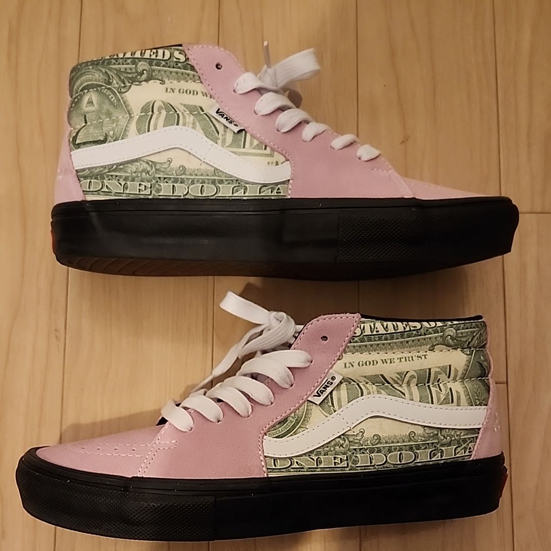 Supreme × Vans Dollar Skate Grosso Mid "Pink"