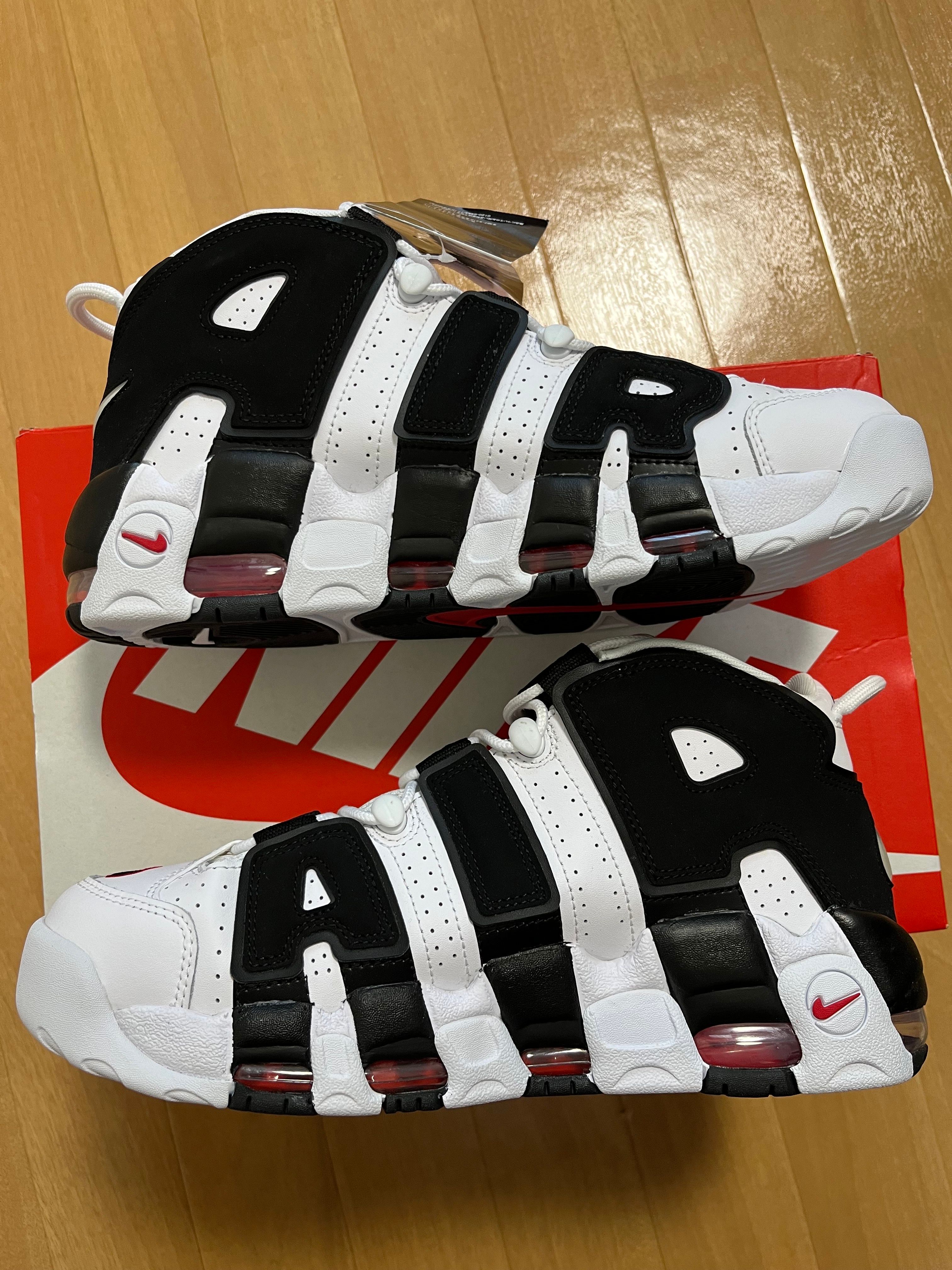 NIKE AIR MORE UPTEMPO "WHITE/BLACK/UNIVERSITY RED"(2020)