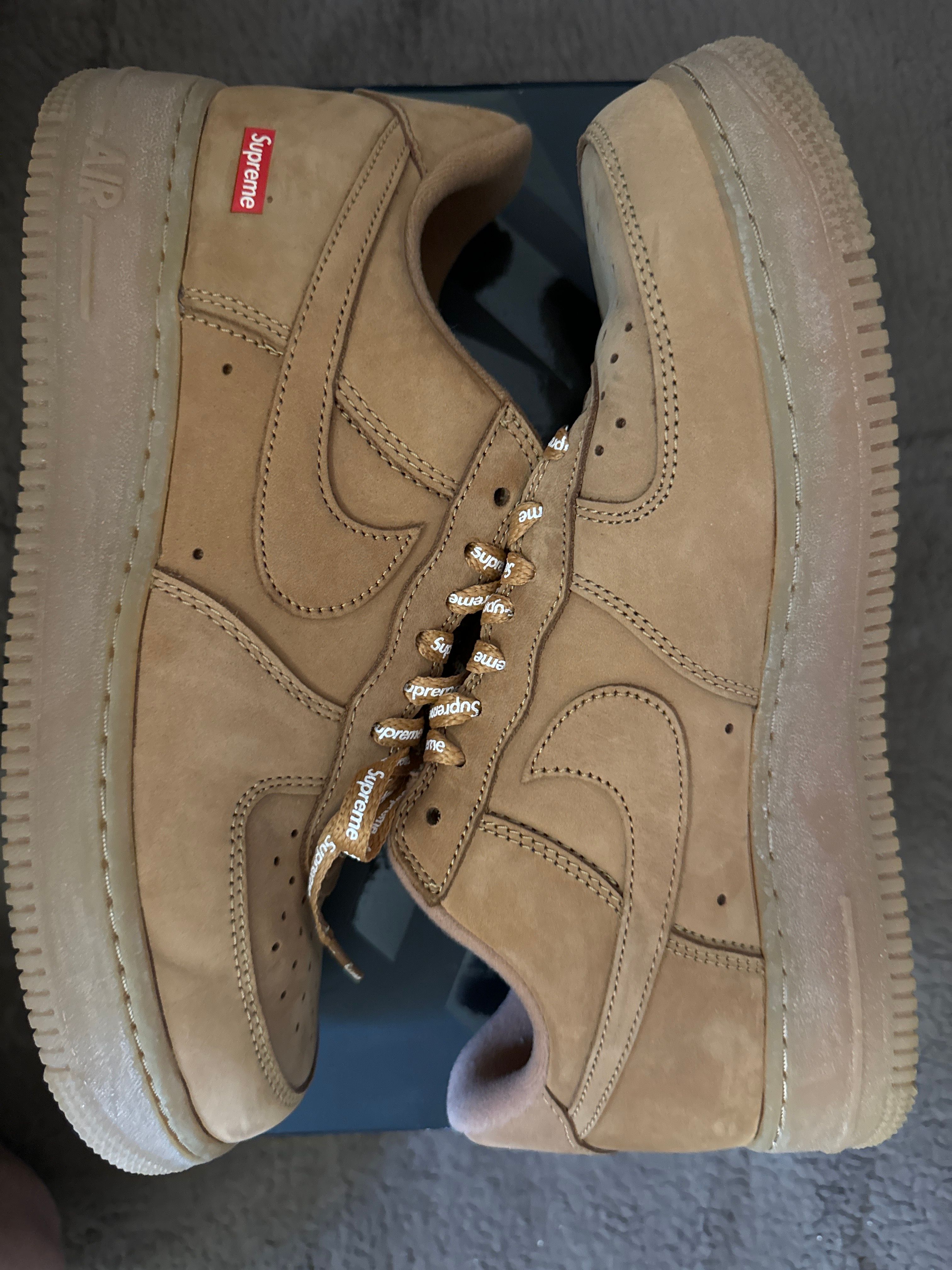 Supreme × Nike Air Force 1 Low "Flax/Wheat"