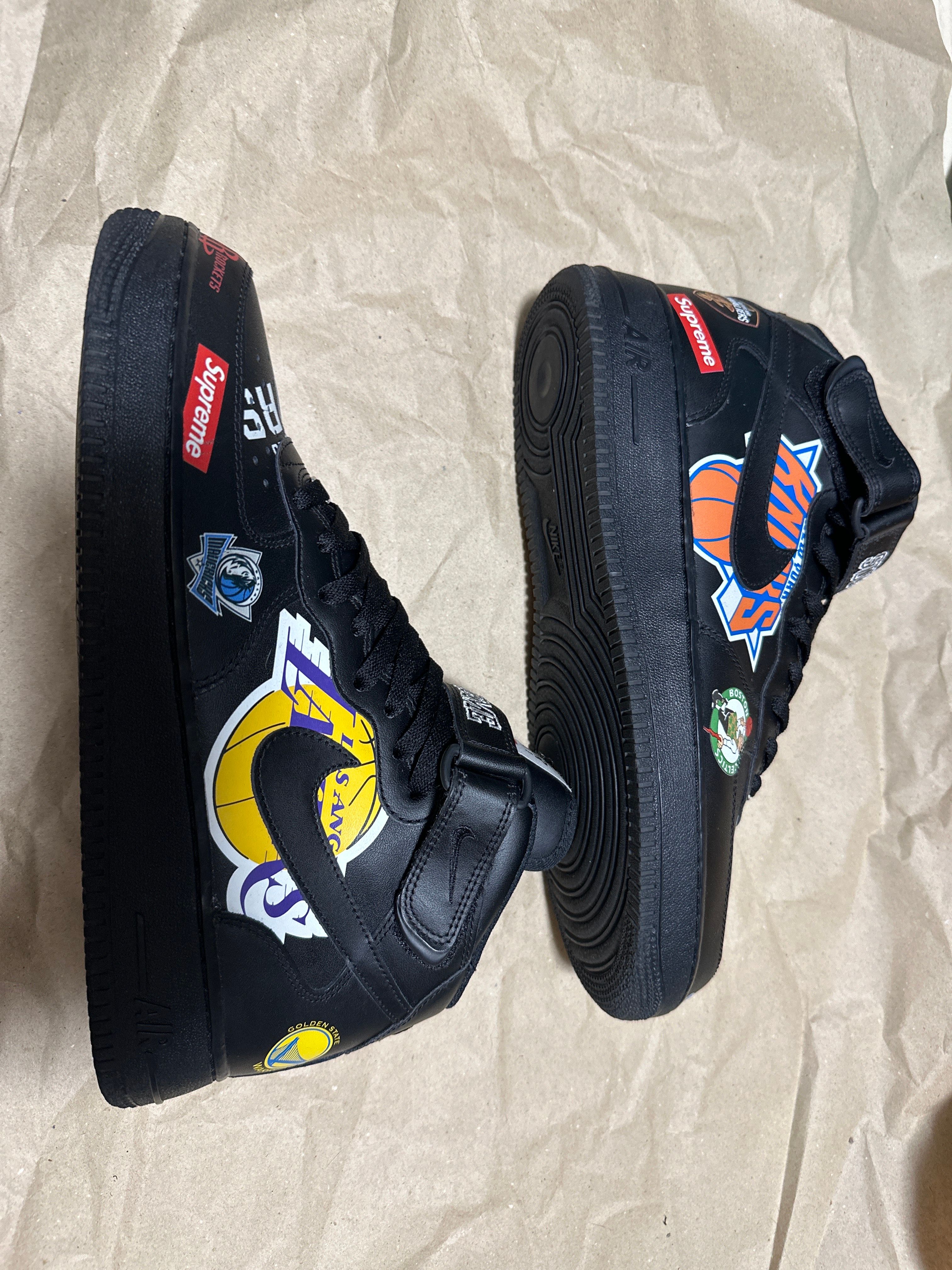 Supreme × NBA × Nike Air Force 1 Mid '07 "Black"