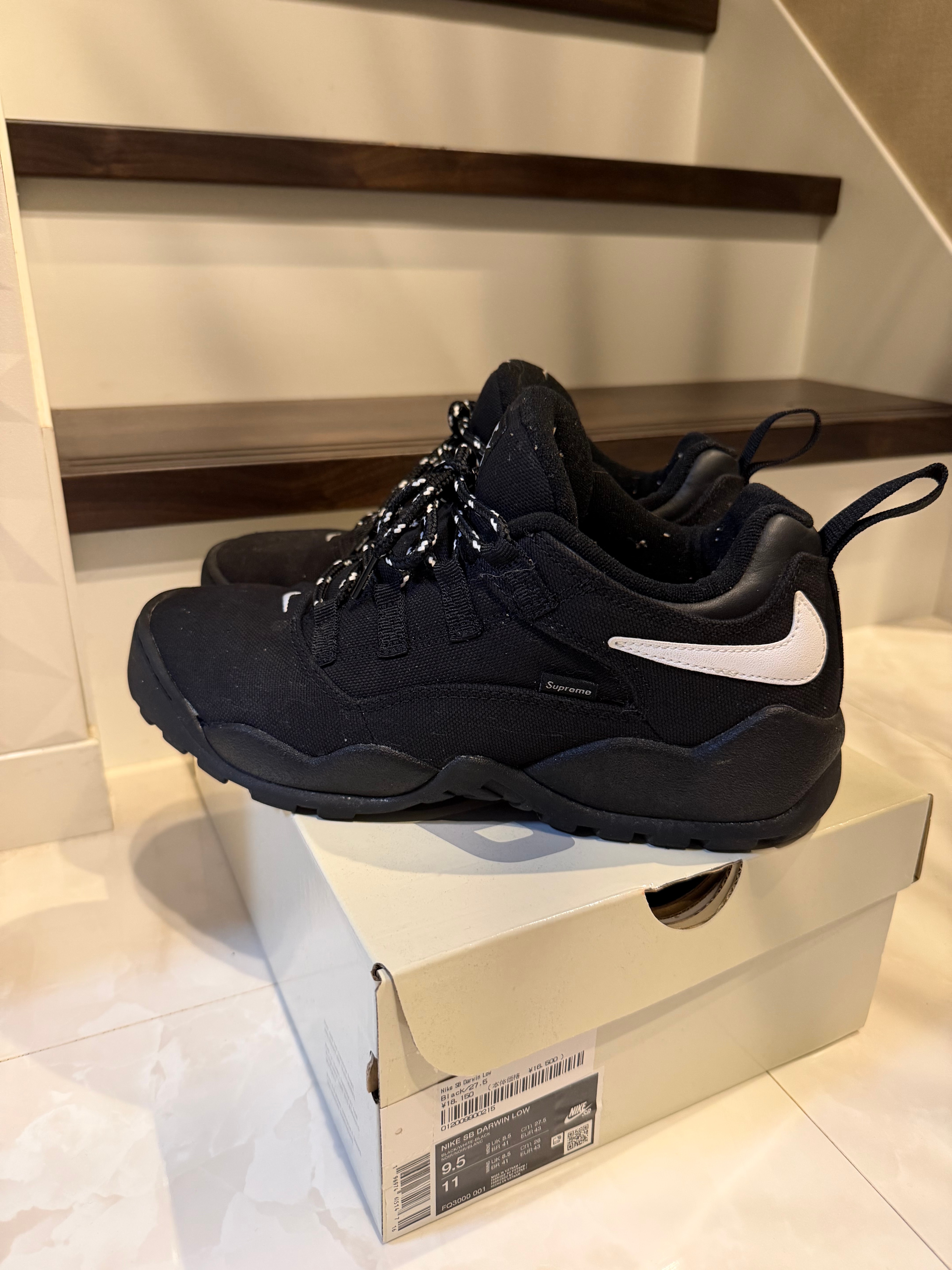 Supreme × Nike SB Darwin Low "Black"