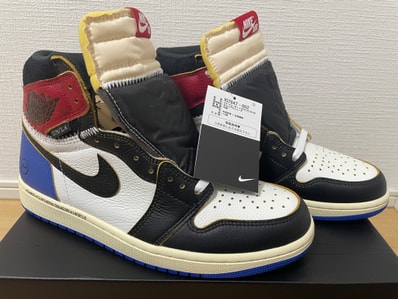 fragment design × UNION × Nike Air Jordan 1 High OG "Black/Varsity Red"