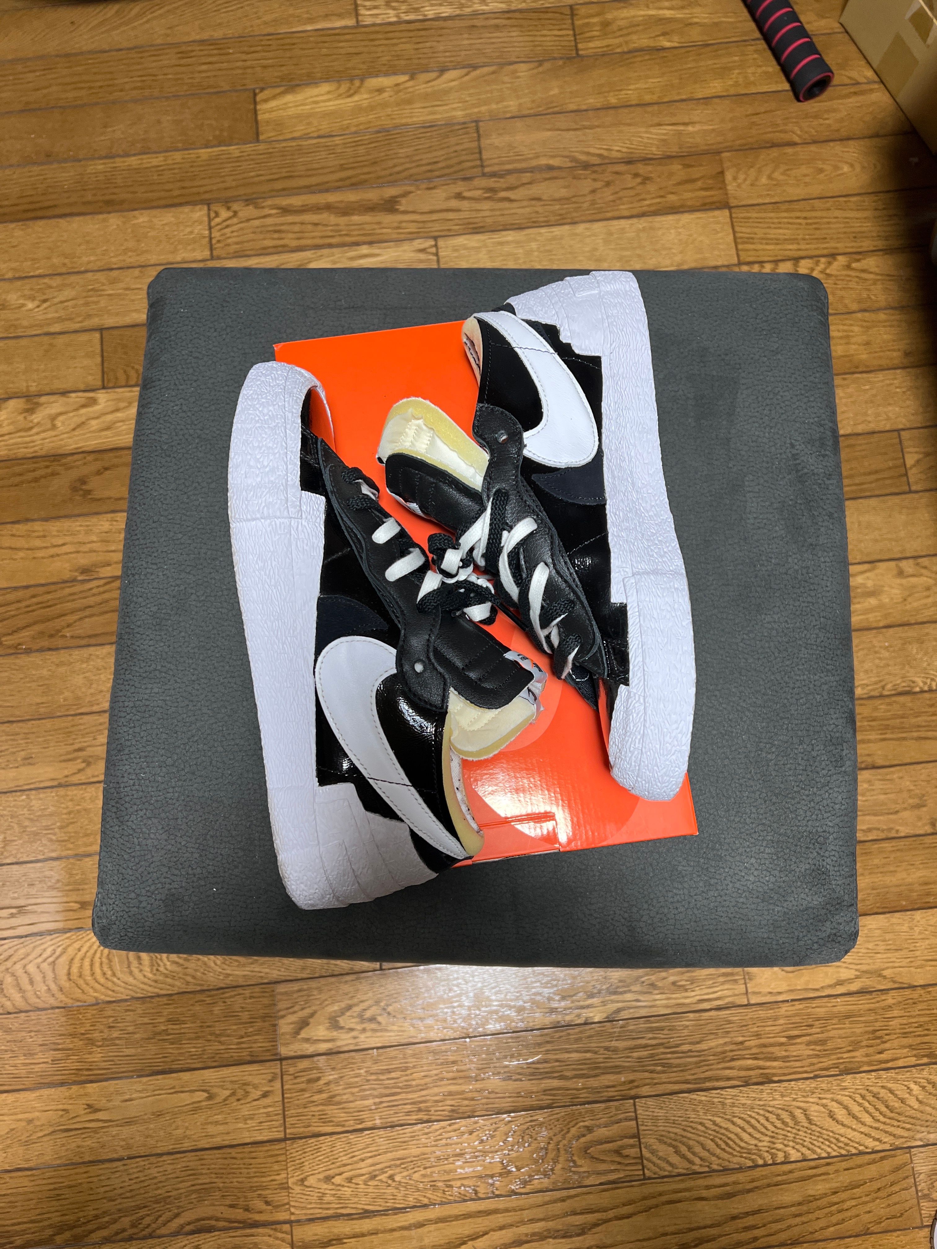 sacai × Nike Blazer Low "Black Patent Leather"