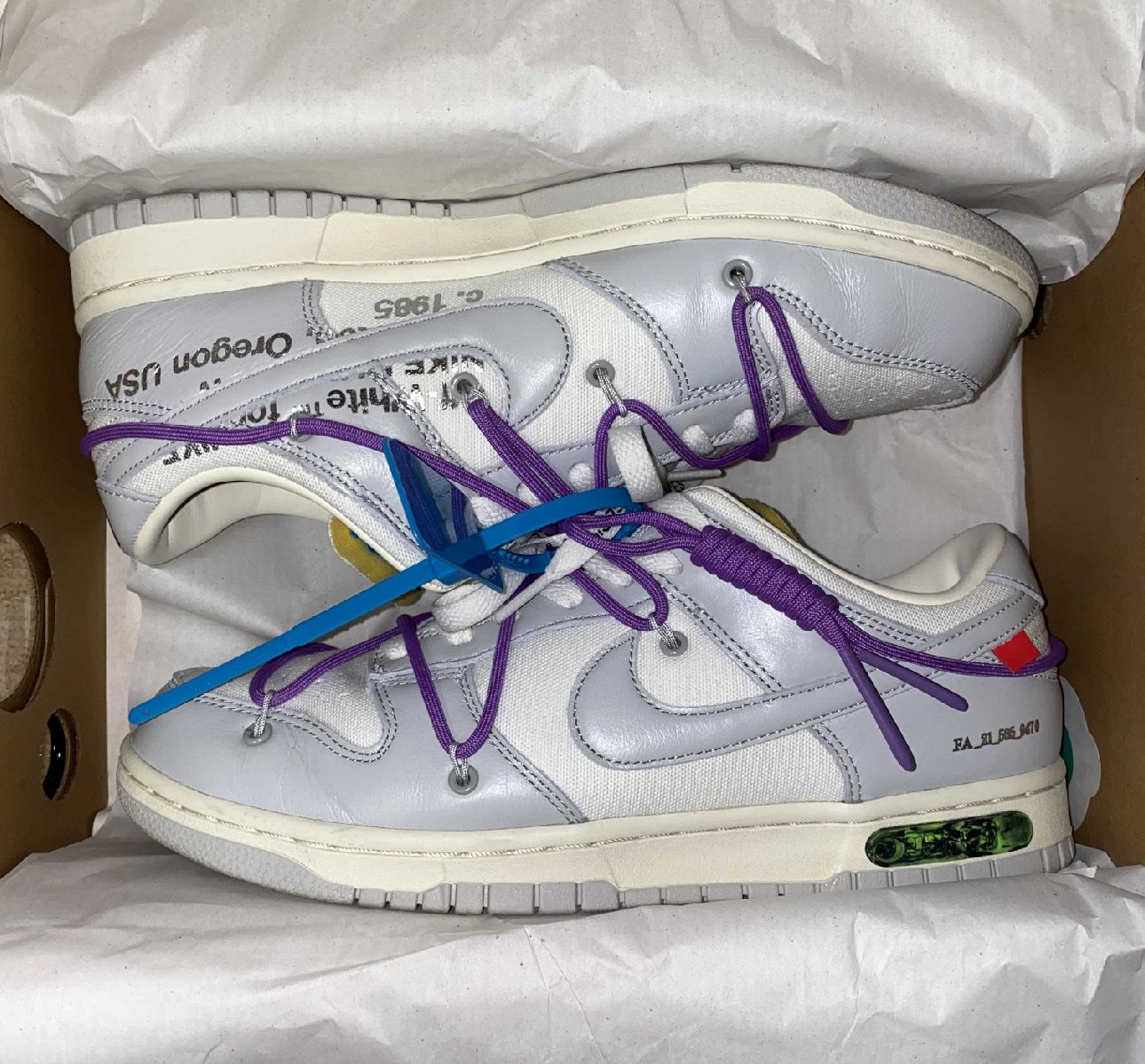 Off-White × Nike Dunk Low "Sail/Neutral Gray"