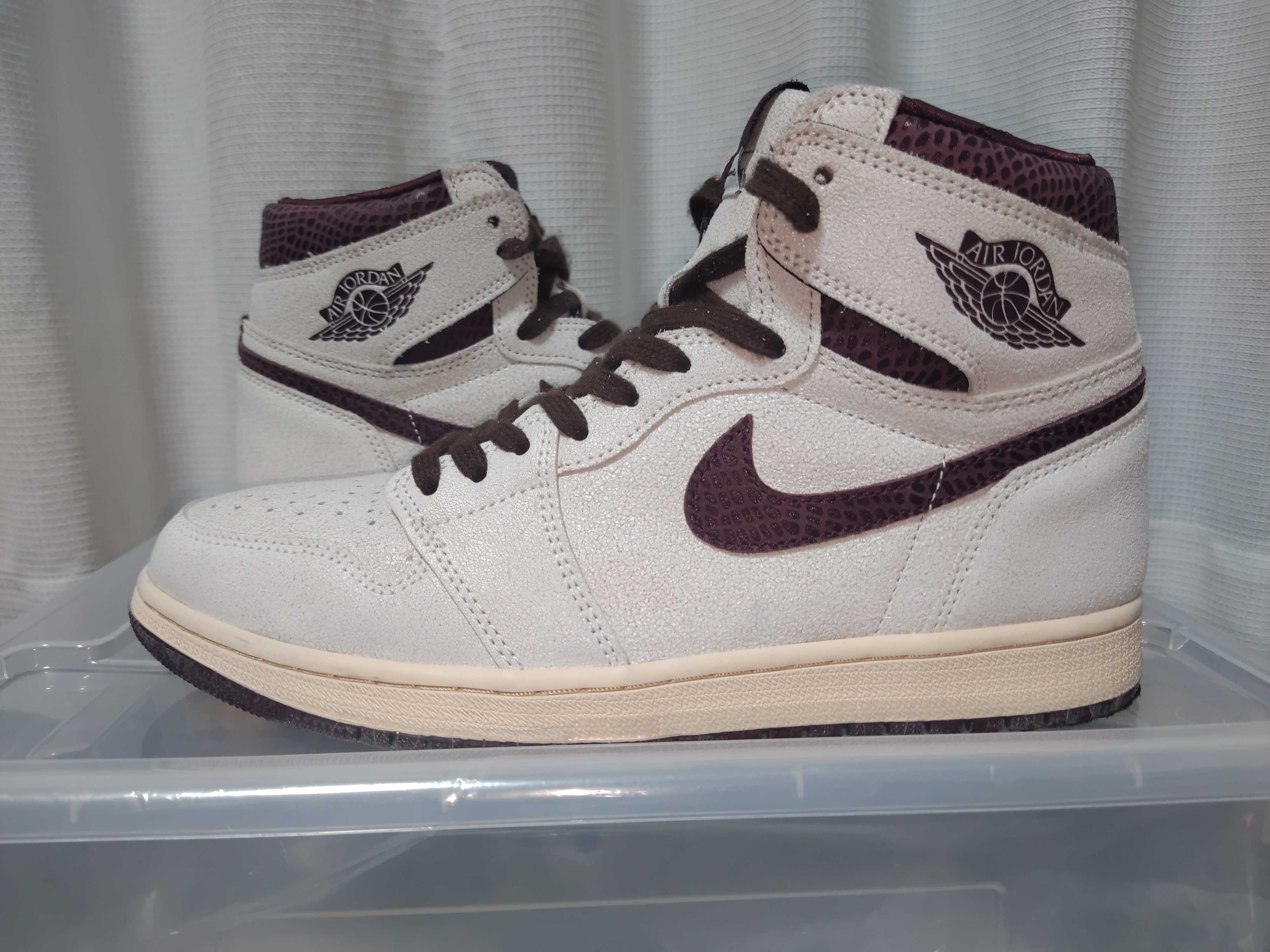 A Ma Maniere × Nike Air Jordan 1 Retro High OG "Sail and Burgundy"