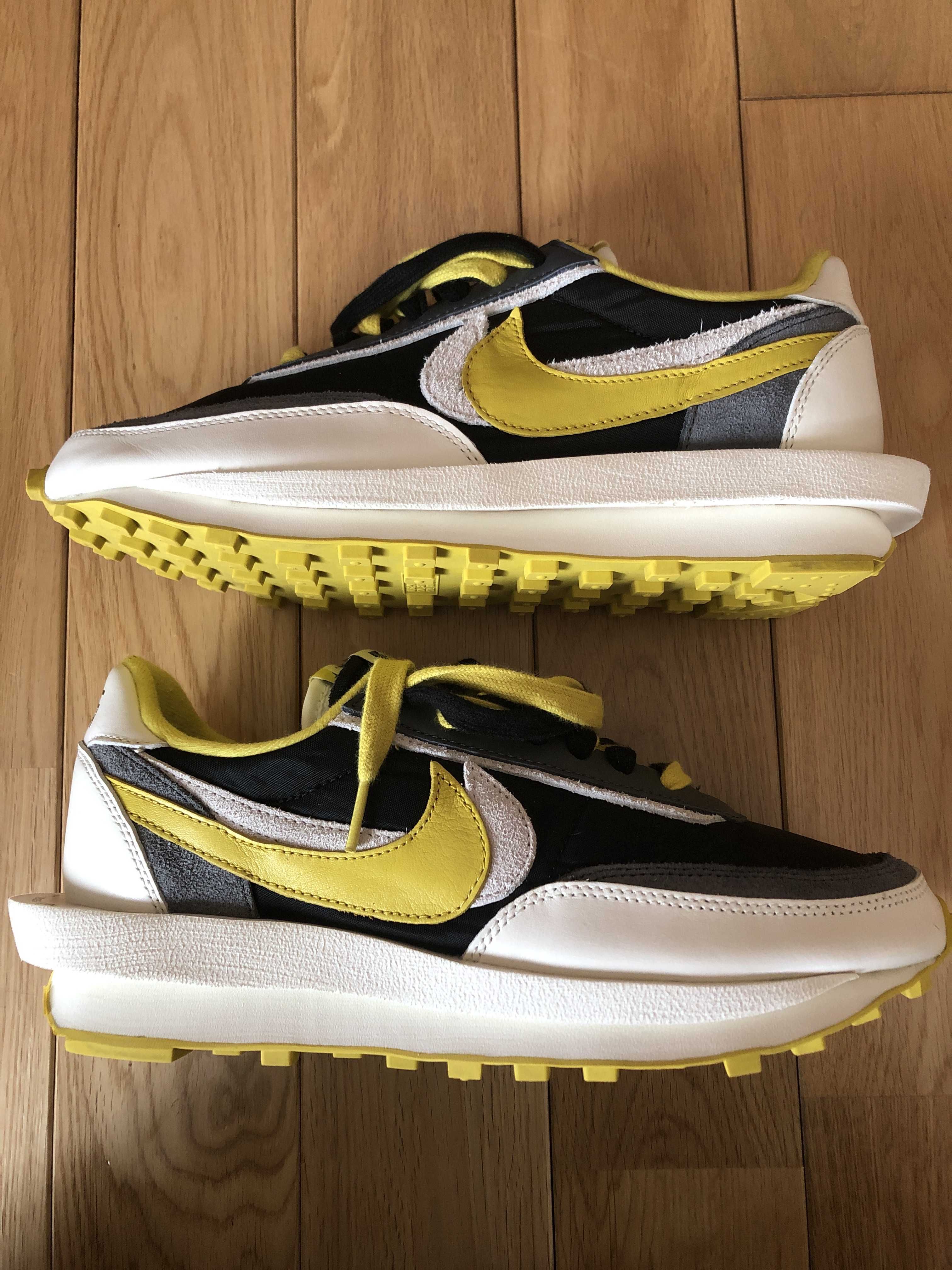 UNDERCOVER × sacai × Nike LD Waffle "Black/Sail-Dark Grey-Bright Citron"