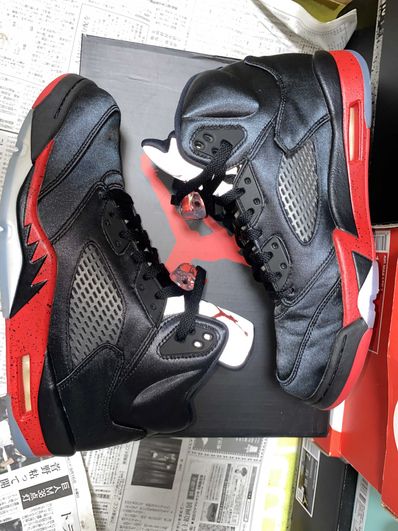 Air Jordan 5 Satin "Bred"