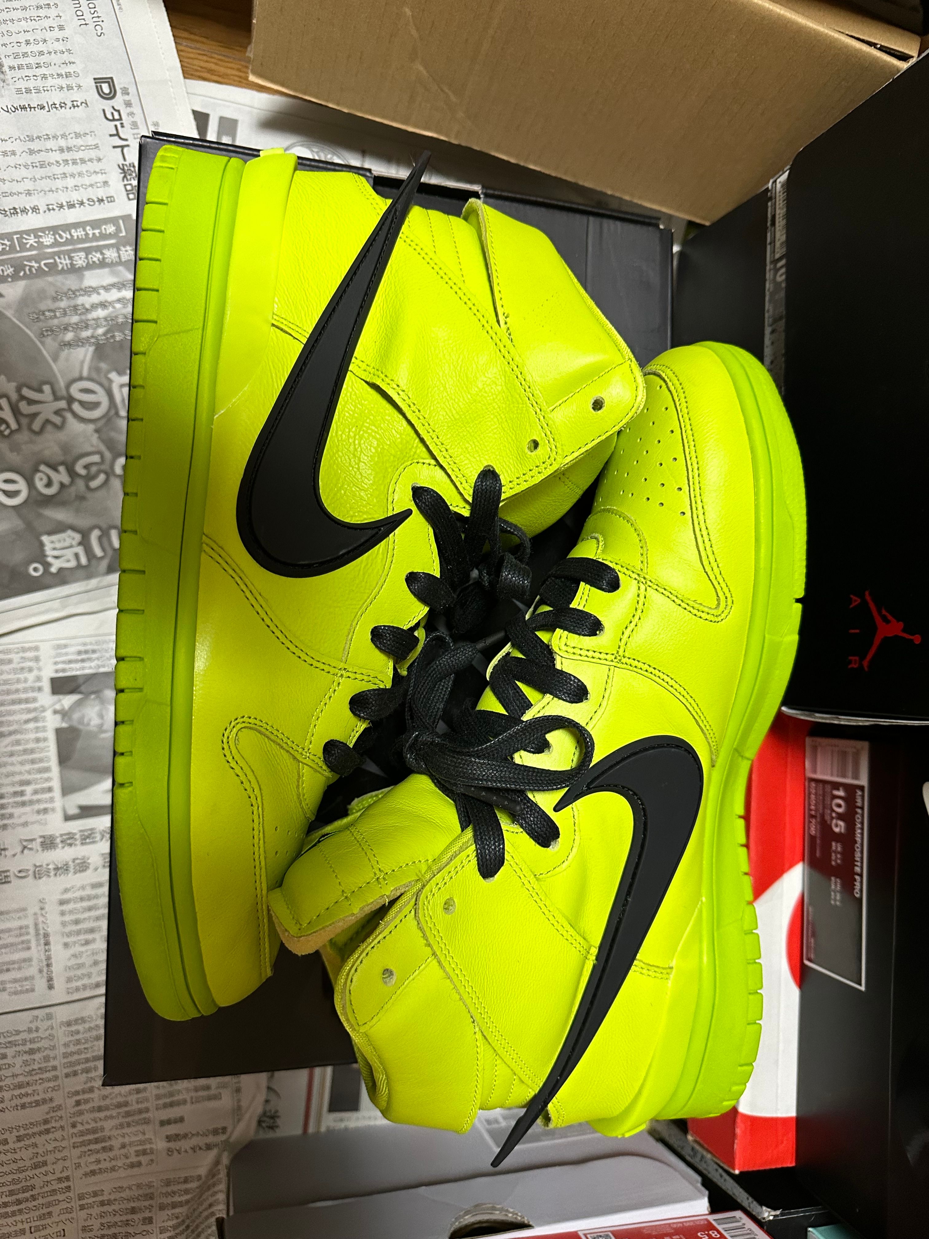AMBUSH × NIKE DUNK HIGH "FLASH LIME"