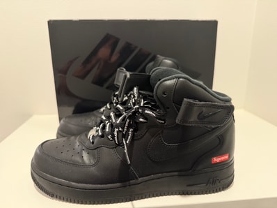 Supreme × Nike Air Force 1 Mid "Black" FW24