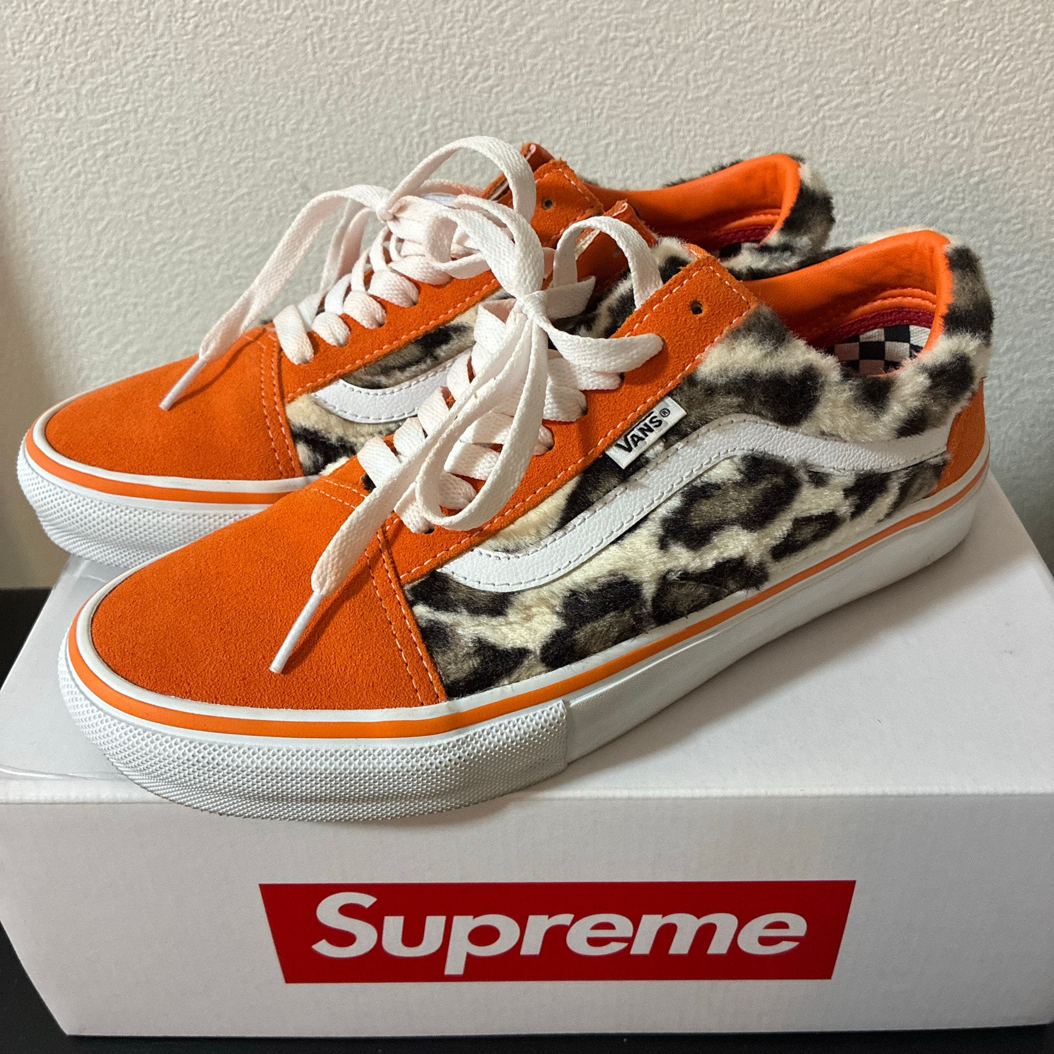 Supreme × Vans Leopard Old Skool "Orange"