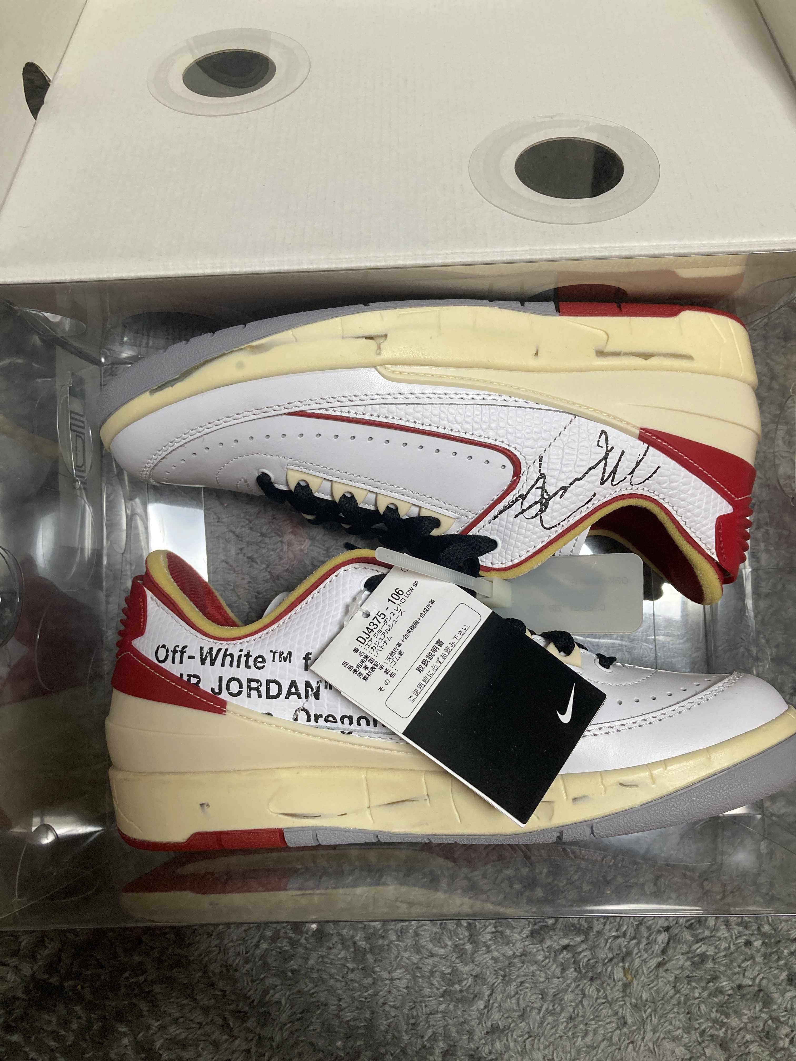 Off-White × Nike Air Jordan 2 Low "White and Varsity Red"
