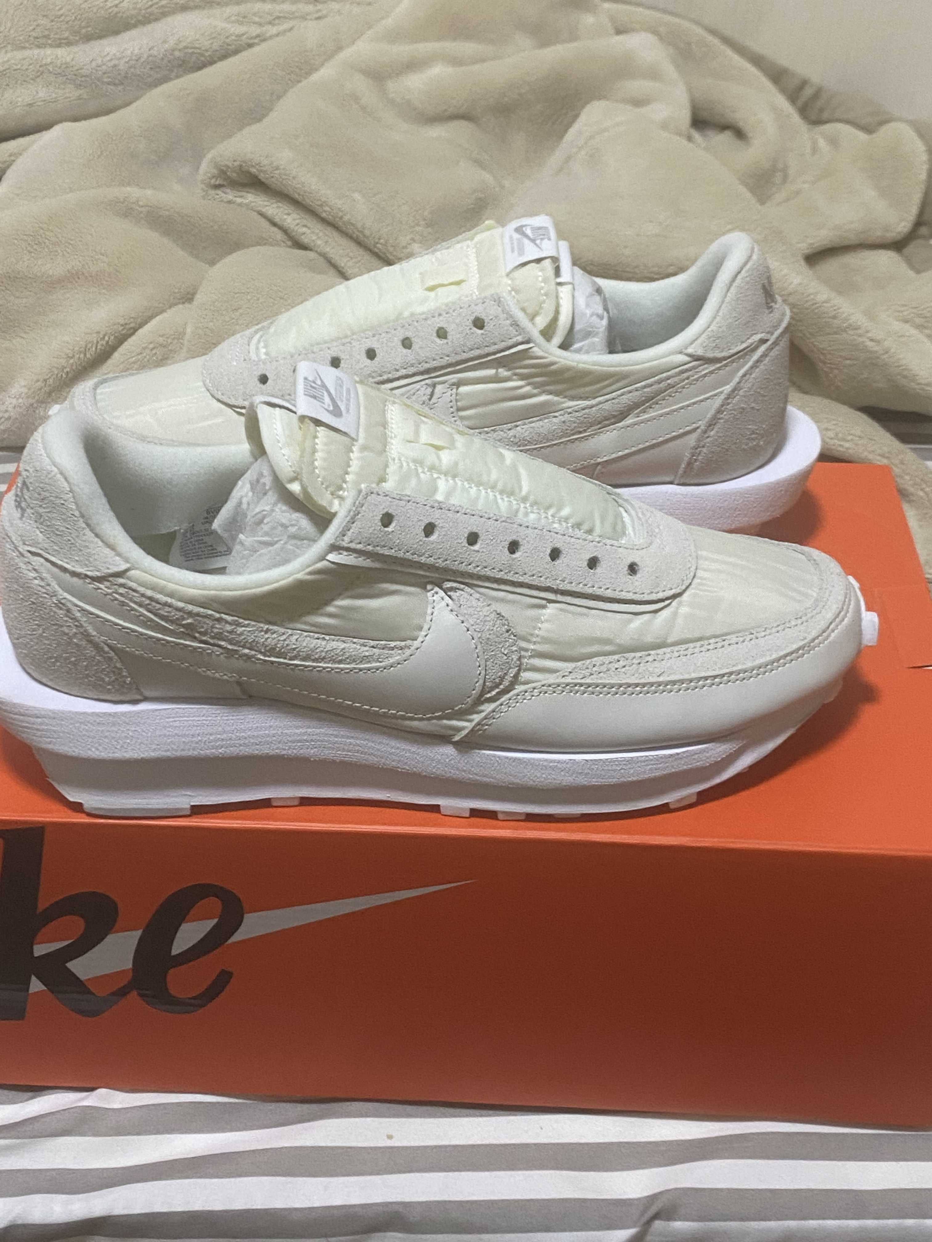 sacai × Nike LDV Waffle "Triple White"