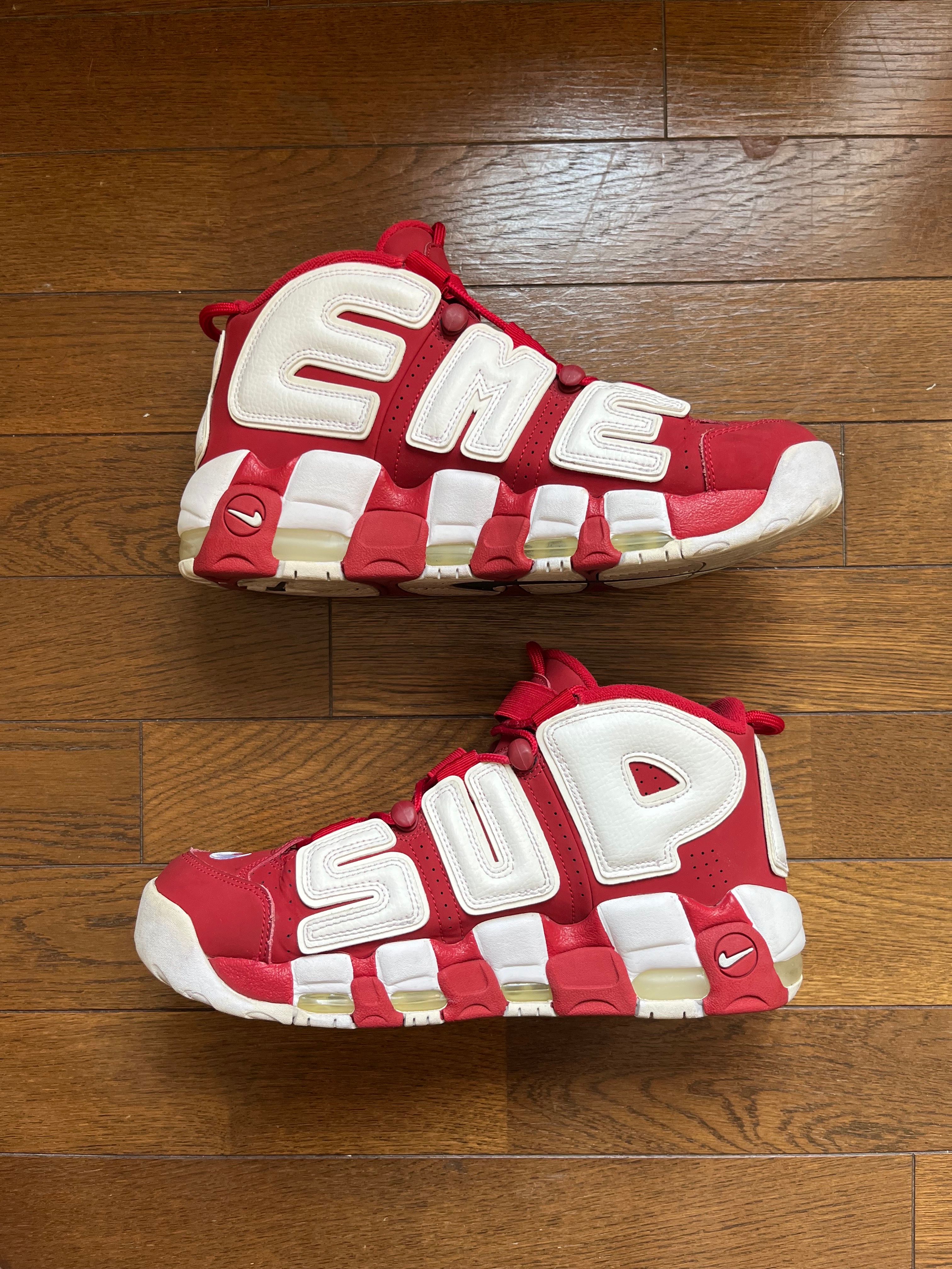 Supreme × Nike Air More Uptempo "White/Red"