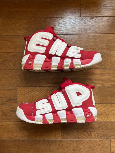 Supreme × Nike Air More Uptempo "White/Red"