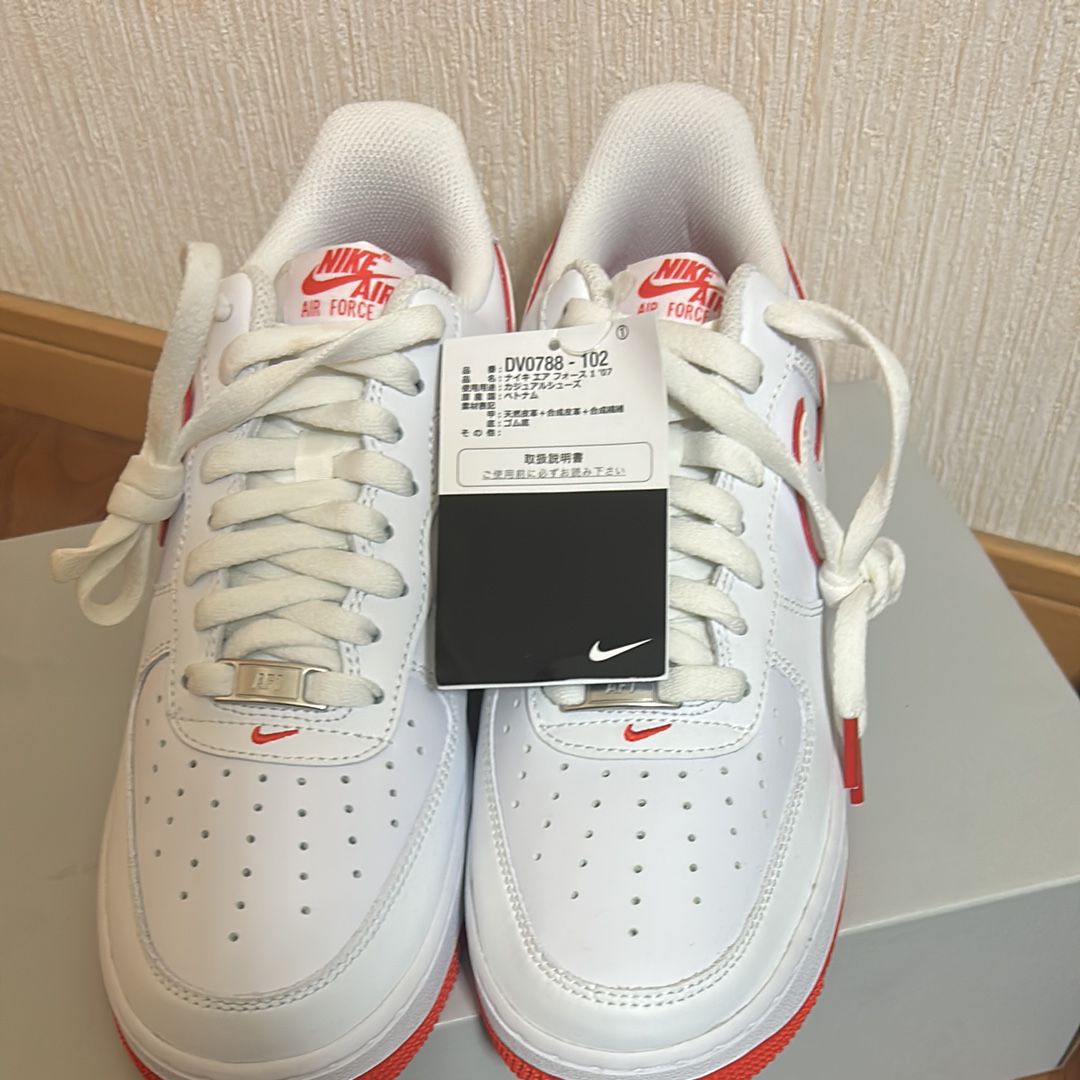 Nike Air Force 1 Low "White and Picante Red"