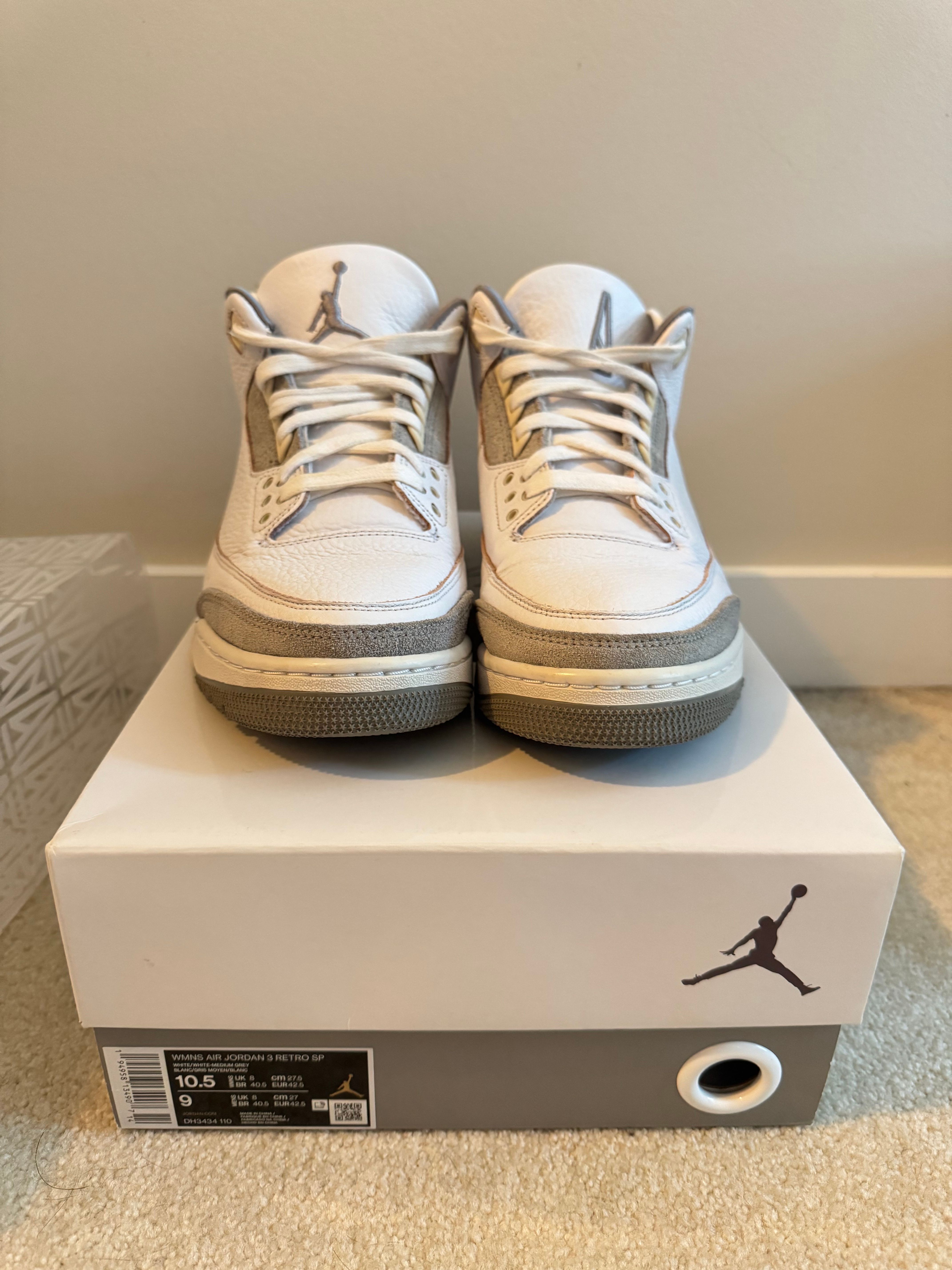 A Ma Maniere × Nike Women's Air Jordan 3 Retro SP "White/Medium Grey Violet Ore"