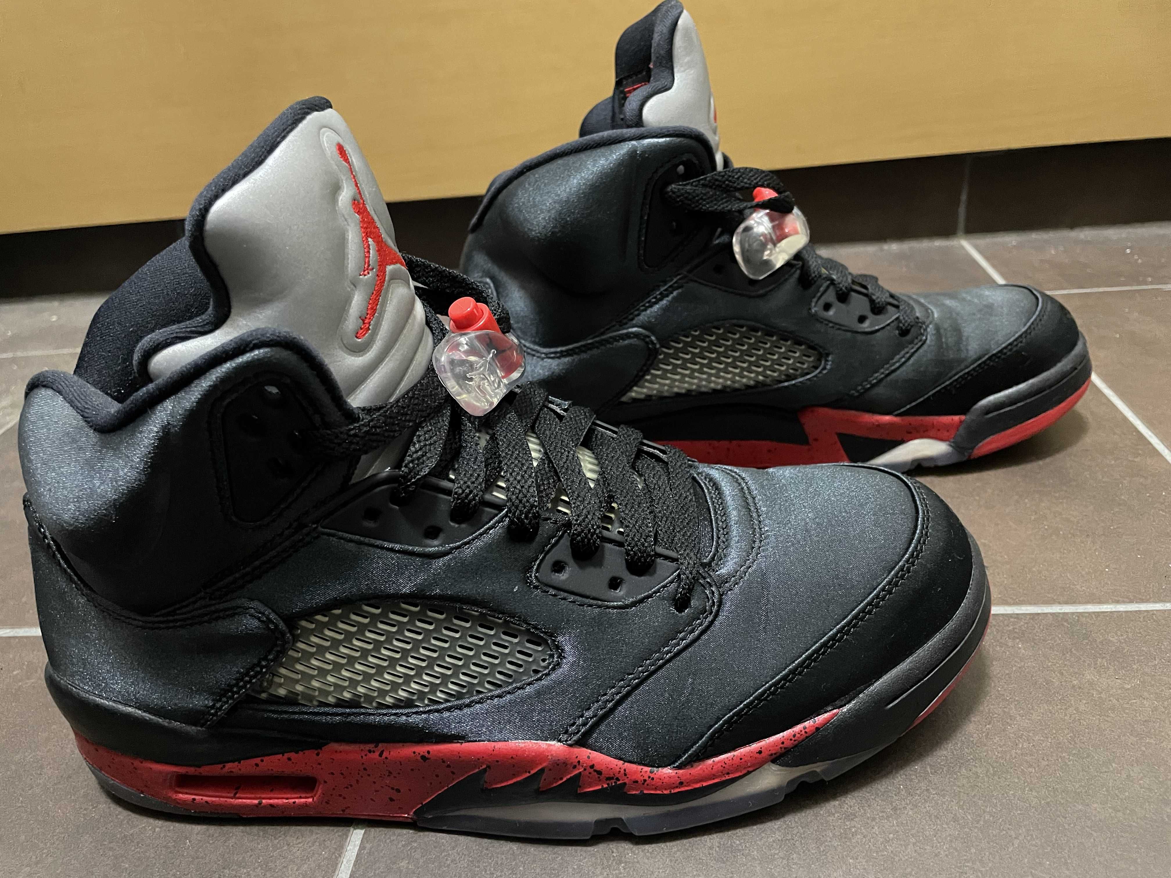 Air Jordan 5 Satin "Bred"