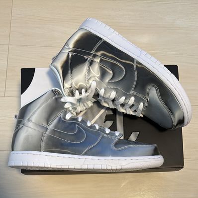 CLOT × Nike Dunk High "Silver/Flux"