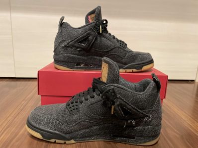 Nike × Levi's Air Jordan 4 "Black Denim" (Tag: LEVIS®)